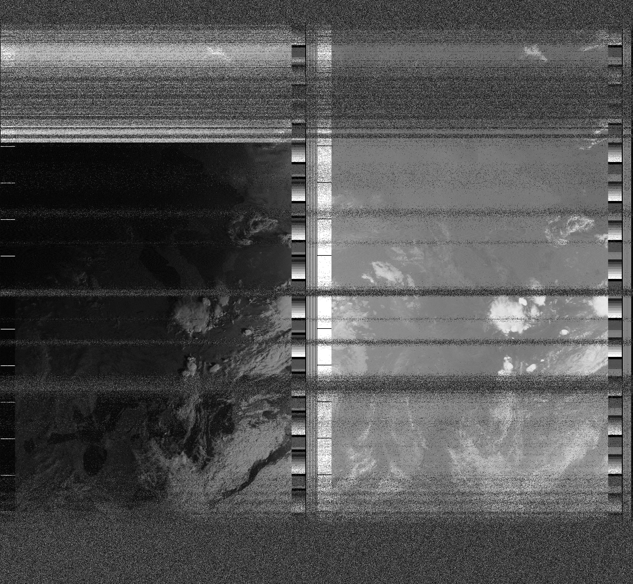 Pristine output with telemetry data withut cropping. Pristine images are
unenhanced, but normalised to produce images which represent,
as best as the software is able to, the original digital data. No attempt is made to temperature
normalise IR images. Disables gamma, sharpening, rotation, and other enhancements.
