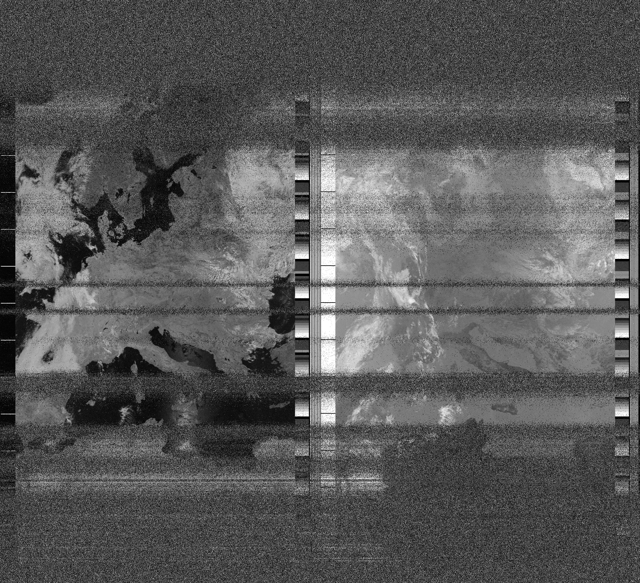 Pristine output with telemetry data withut cropping. Pristine images are
unenhanced, but normalised to produce images which represent,
as best as the software is able to, the original digital data. No attempt is made to temperature
normalise IR images. Disables gamma, sharpening, rotation, and other enhancements.
