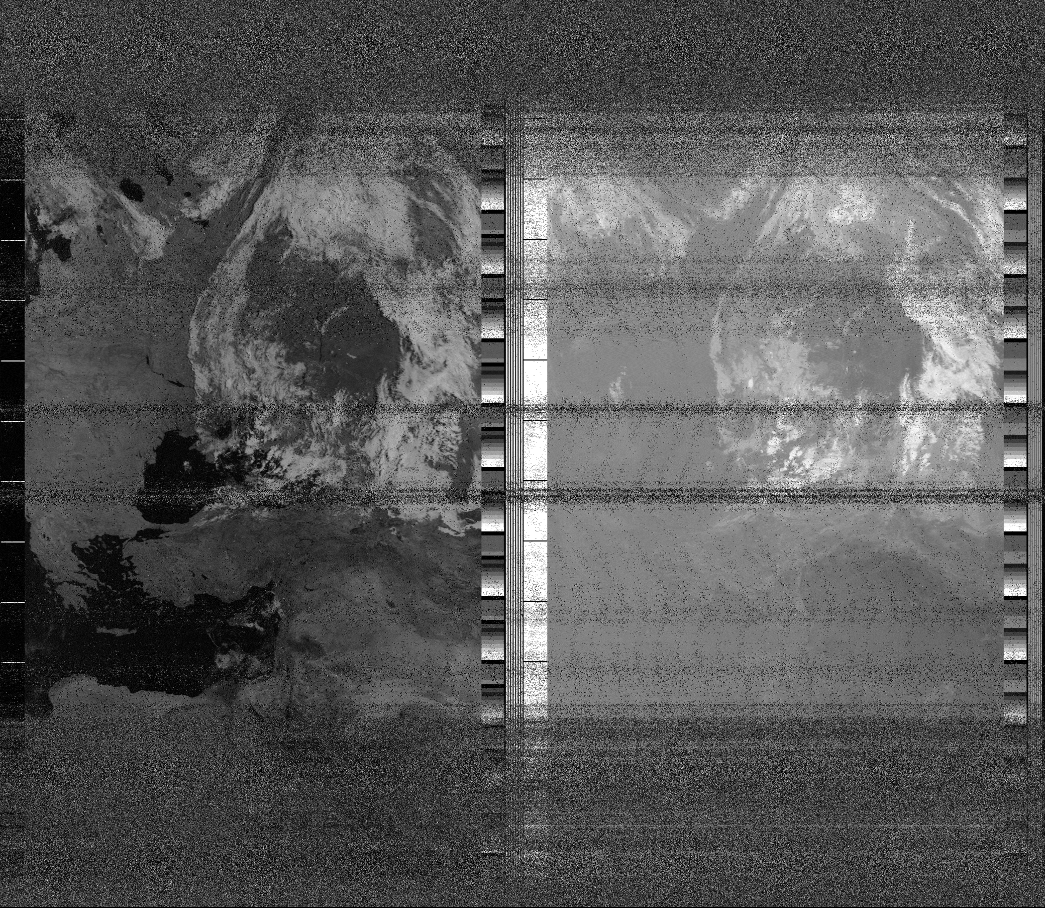 Pristine output with telemetry data withut cropping. Pristine images are
unenhanced, but normalised to produce images which represent,
as best as the software is able to, the original digital data. No attempt is made to temperature
normalise IR images. Disables gamma, sharpening, rotation, and other enhancements.