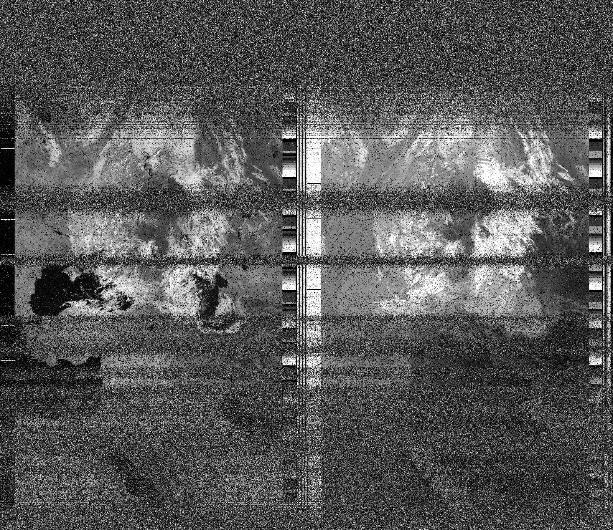 Pristine output with telemetry data withut cropping. Pristine images are
unenhanced, but normalised to produce images which represent,
as best as the software is able to, the original digital data. No attempt is made to temperature
normalise IR images. Disables gamma, sharpening, rotation, and other enhancements.