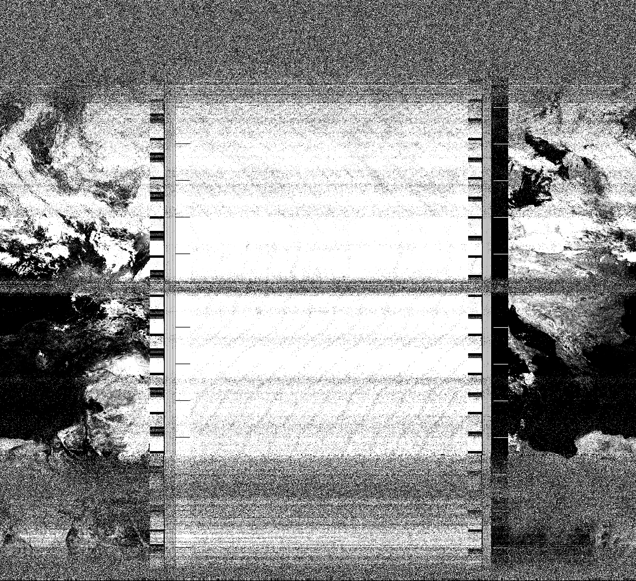 Pristine output with telemetry data withut cropping. Pristine images are
unenhanced, but normalised to produce images which represent,
as best as the software is able to, the original digital data. No attempt is made to temperature
normalise IR images. Disables gamma, sharpening, rotation, and other enhancements.