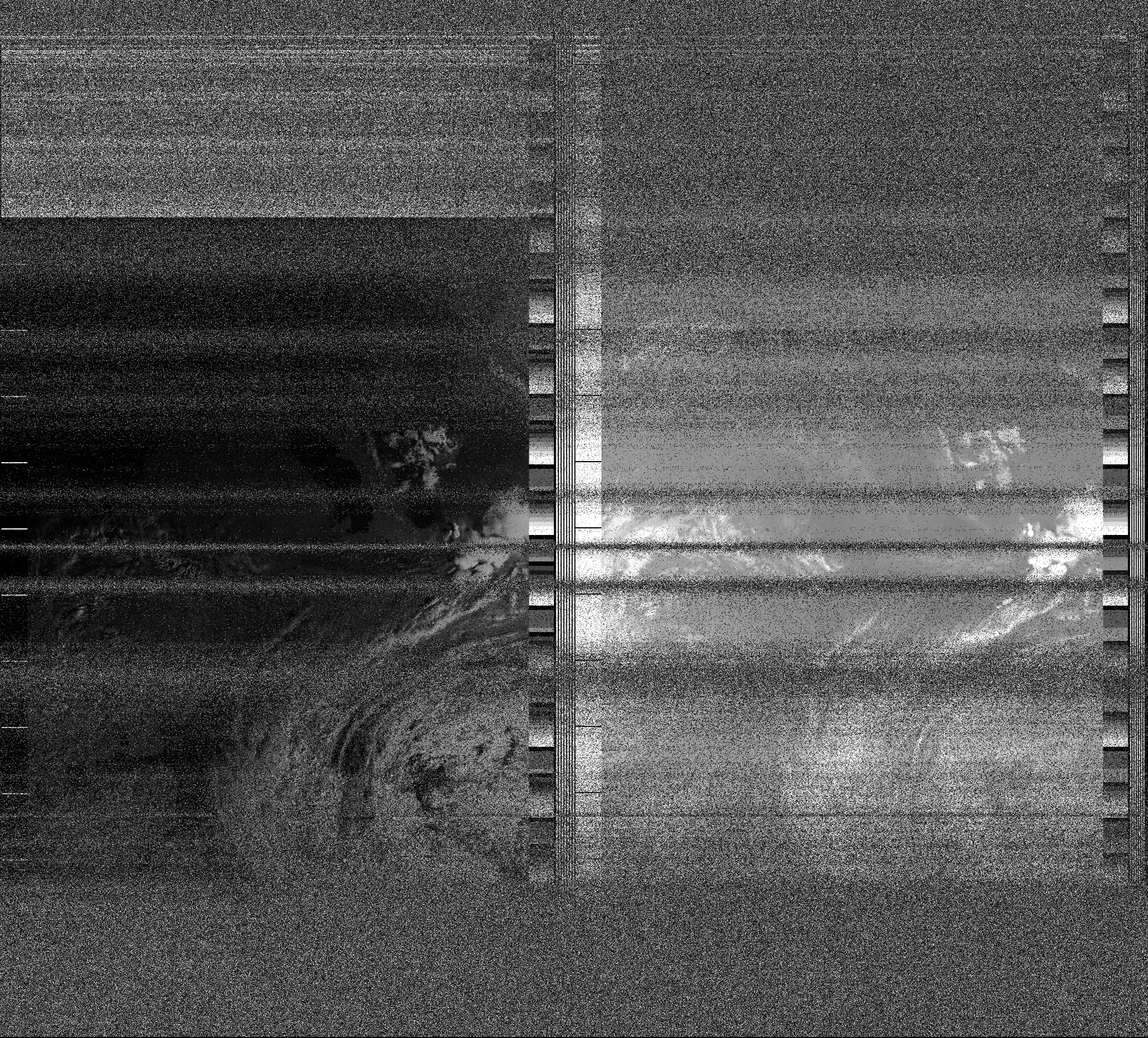 Pristine output with telemetry data withut cropping. Pristine images are
unenhanced, but normalised to produce images which represent,
as best as the software is able to, the original digital data. No attempt is made to temperature
normalise IR images. Disables gamma, sharpening, rotation, and other enhancements.