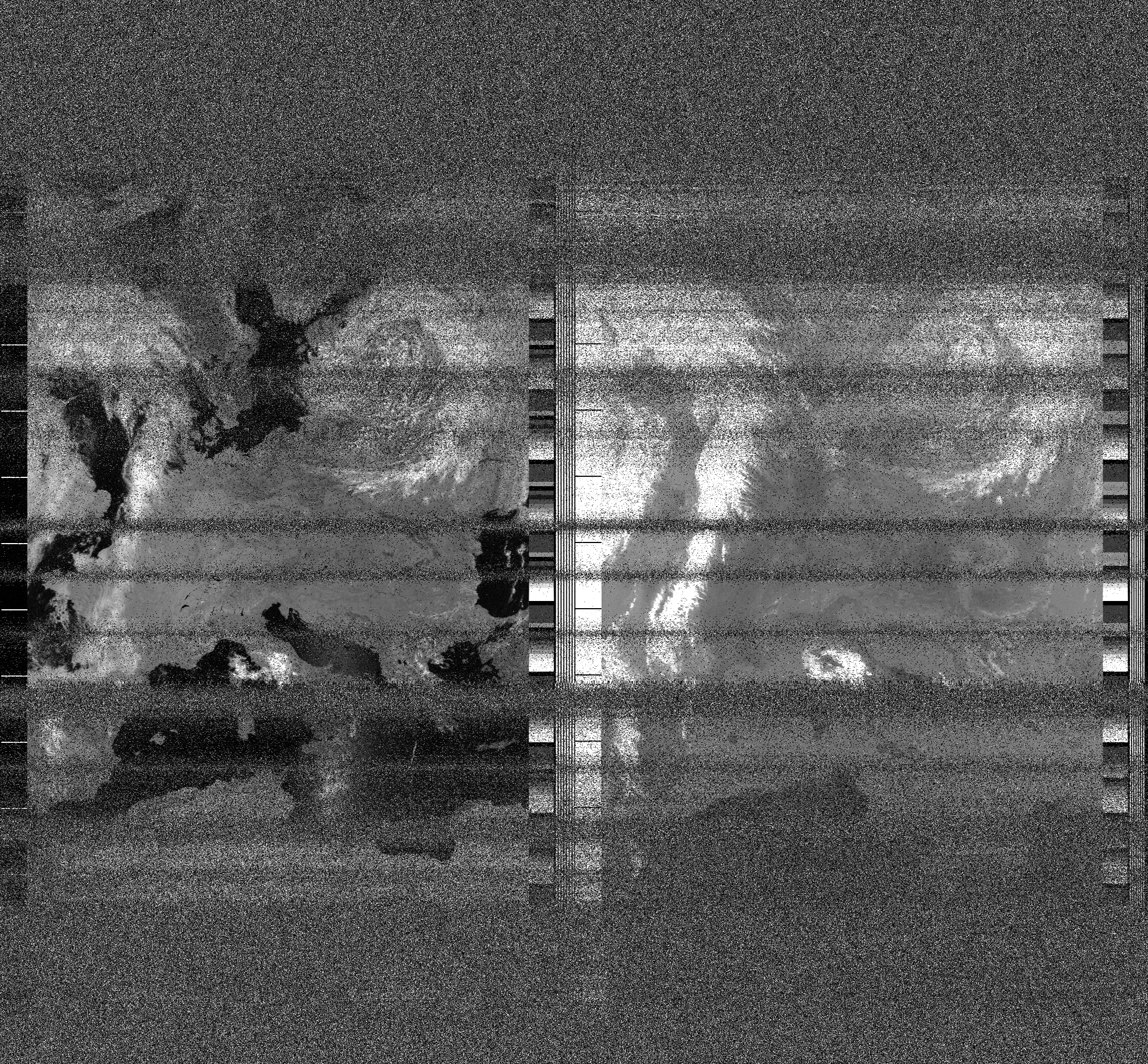 Pristine output with telemetry data withut cropping. Pristine images are
unenhanced, but normalised to produce images which represent,
as best as the software is able to, the original digital data. No attempt is made to temperature
normalise IR images. Disables gamma, sharpening, rotation, and other enhancements.