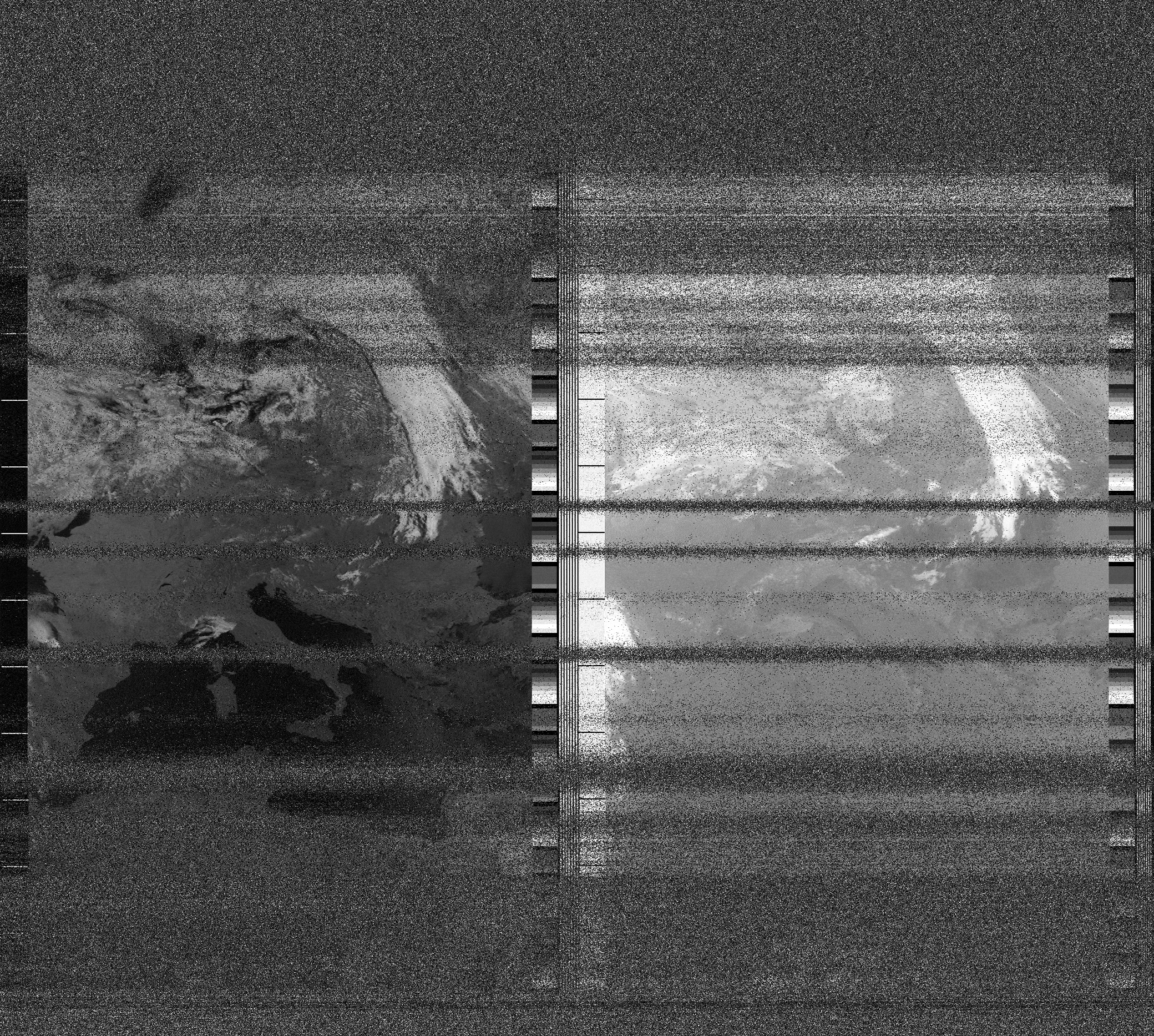 Pristine output with telemetry data withut cropping. Pristine images are
unenhanced, but normalised to produce images which represent,
as best as the software is able to, the original digital data. No attempt is made to temperature
normalise IR images. Disables gamma, sharpening, rotation, and other enhancements.