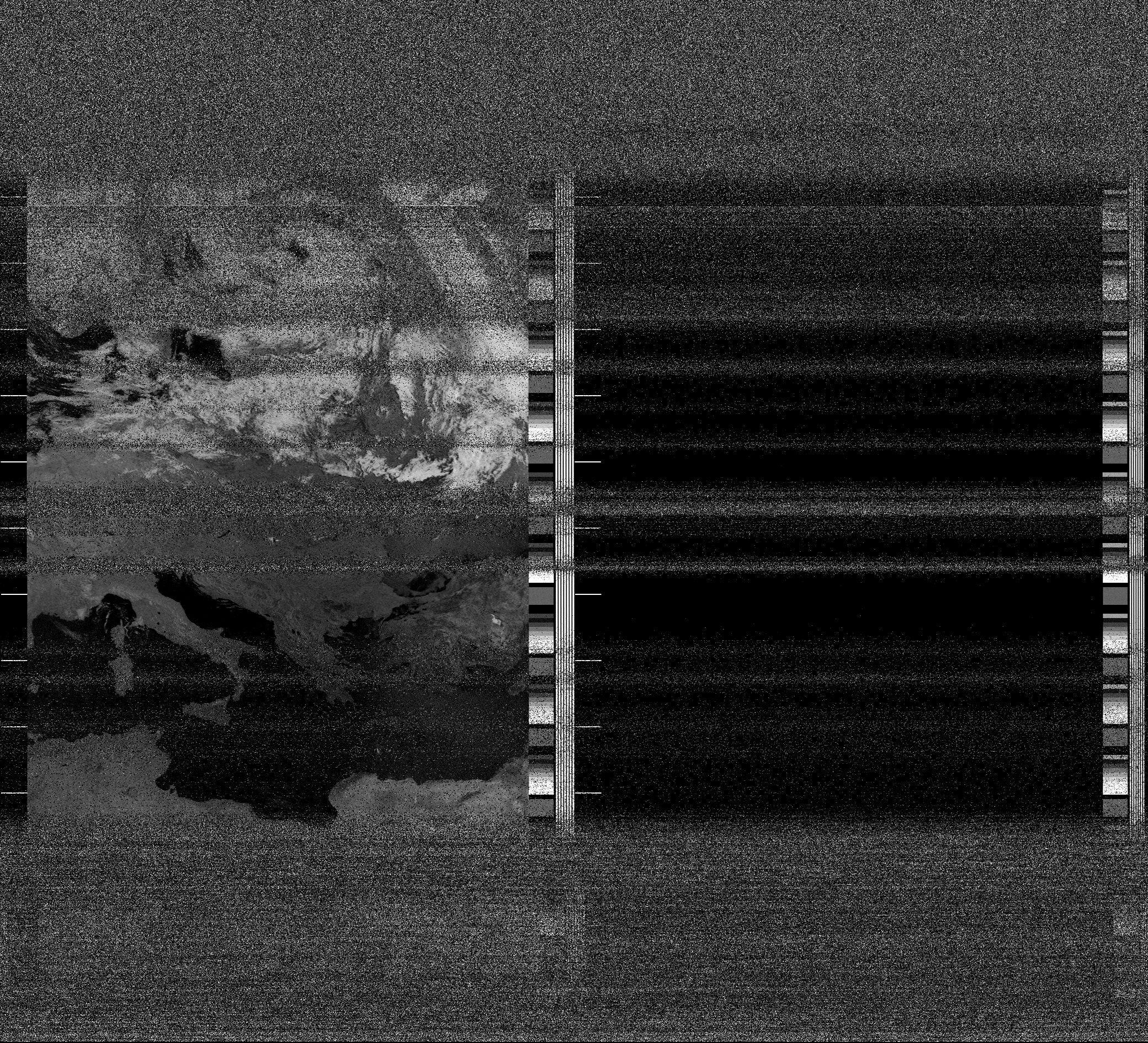 Pristine output with telemetry data withut cropping. Pristine images are
unenhanced, but normalised to produce images which represent,
as best as the software is able to, the original digital data. No attempt is made to temperature
normalise IR images. Disables gamma, sharpening, rotation, and other enhancements.