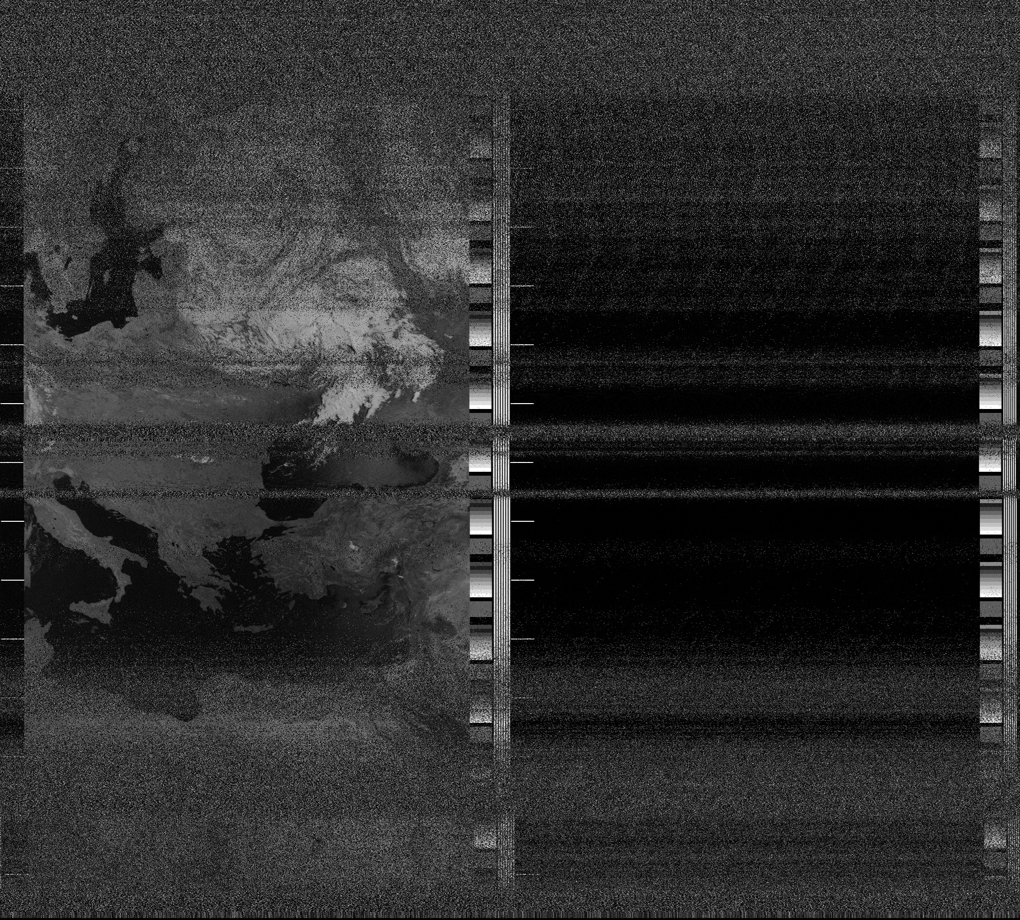 Pristine output with telemetry data withut cropping. Pristine images are
unenhanced, but normalised to produce images which represent,
as best as the software is able to, the original digital data. No attempt is made to temperature
normalise IR images. Disables gamma, sharpening, rotation, and other enhancements.