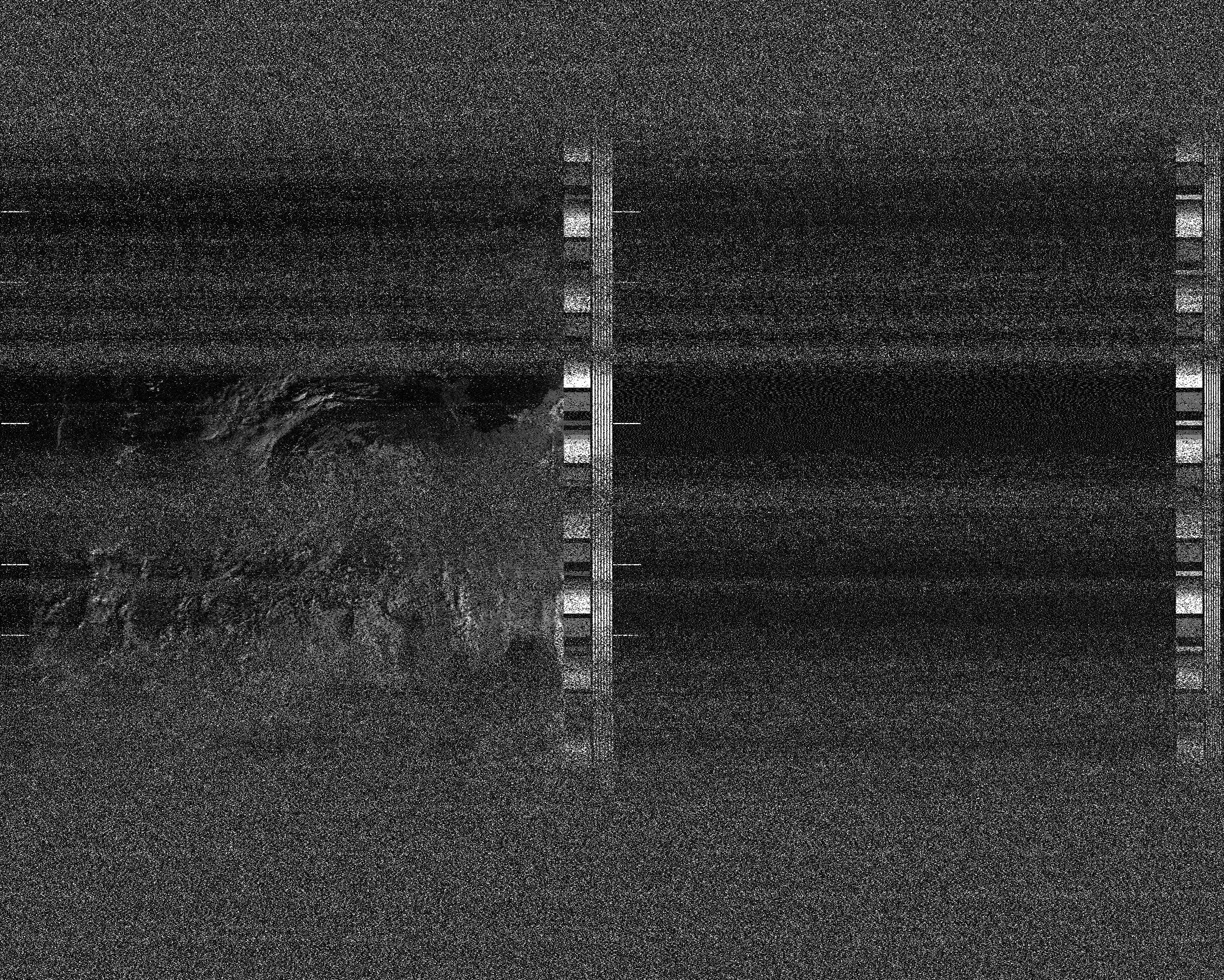 Pristine output with telemetry data withut cropping. Pristine images are
unenhanced, but normalised to produce images which represent,
as best as the software is able to, the original digital data. No attempt is made to temperature
normalise IR images. Disables gamma, sharpening, rotation, and other enhancements.