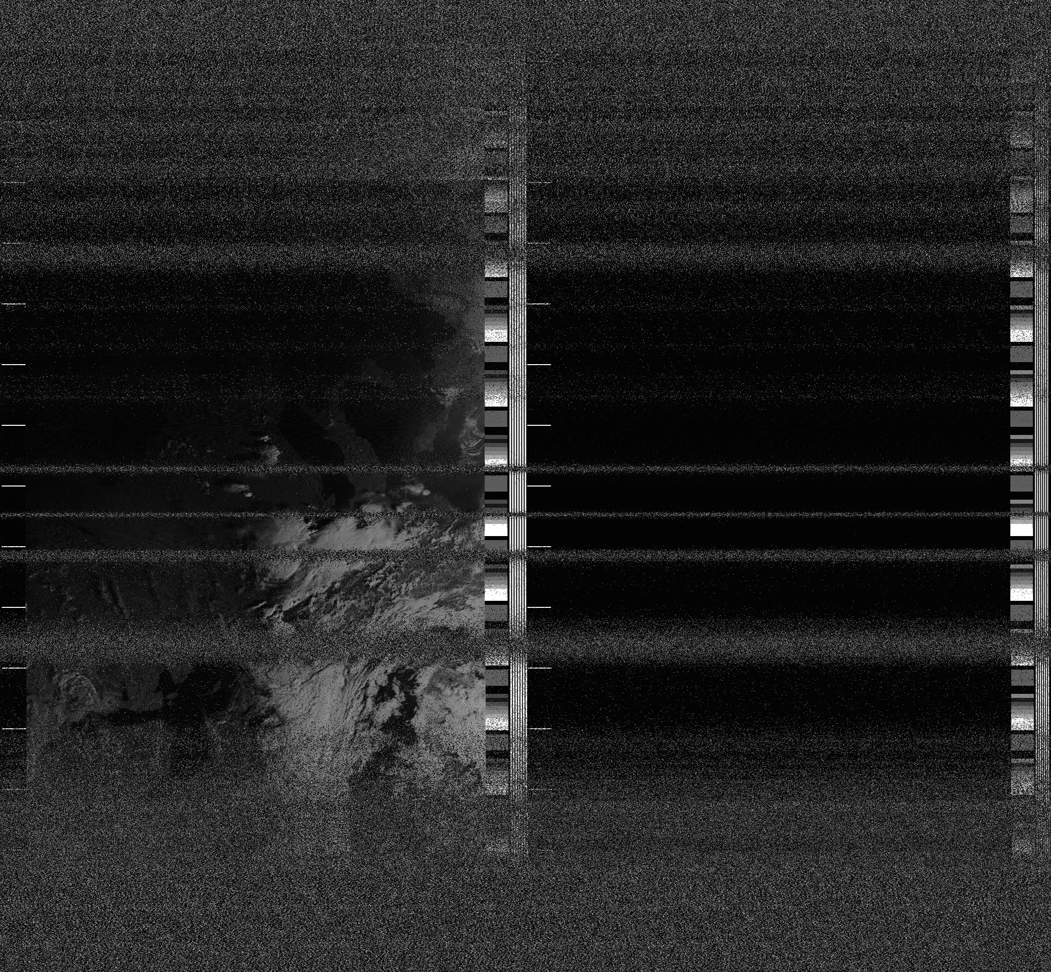 Pristine output with telemetry data withut cropping. Pristine images are
unenhanced, but normalised to produce images which represent,
as best as the software is able to, the original digital data. No attempt is made to temperature
normalise IR images. Disables gamma, sharpening, rotation, and other enhancements.