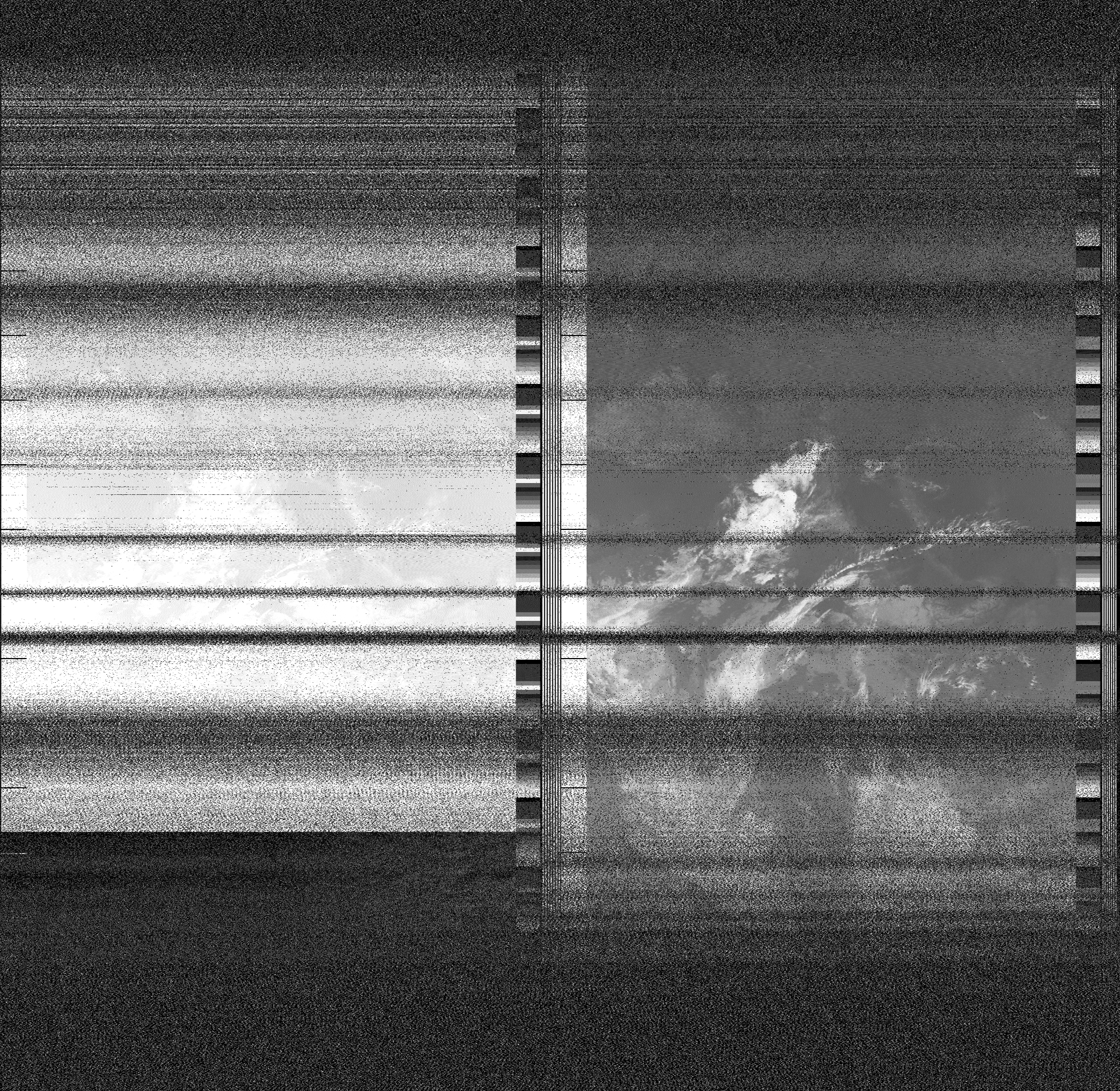 Pristine output with telemetry data withut cropping. Pristine images are
unenhanced, but normalised to produce images which represent,
as best as the software is able to, the original digital data. No attempt is made to temperature
normalise IR images. Disables gamma, sharpening, rotation, and other enhancements.