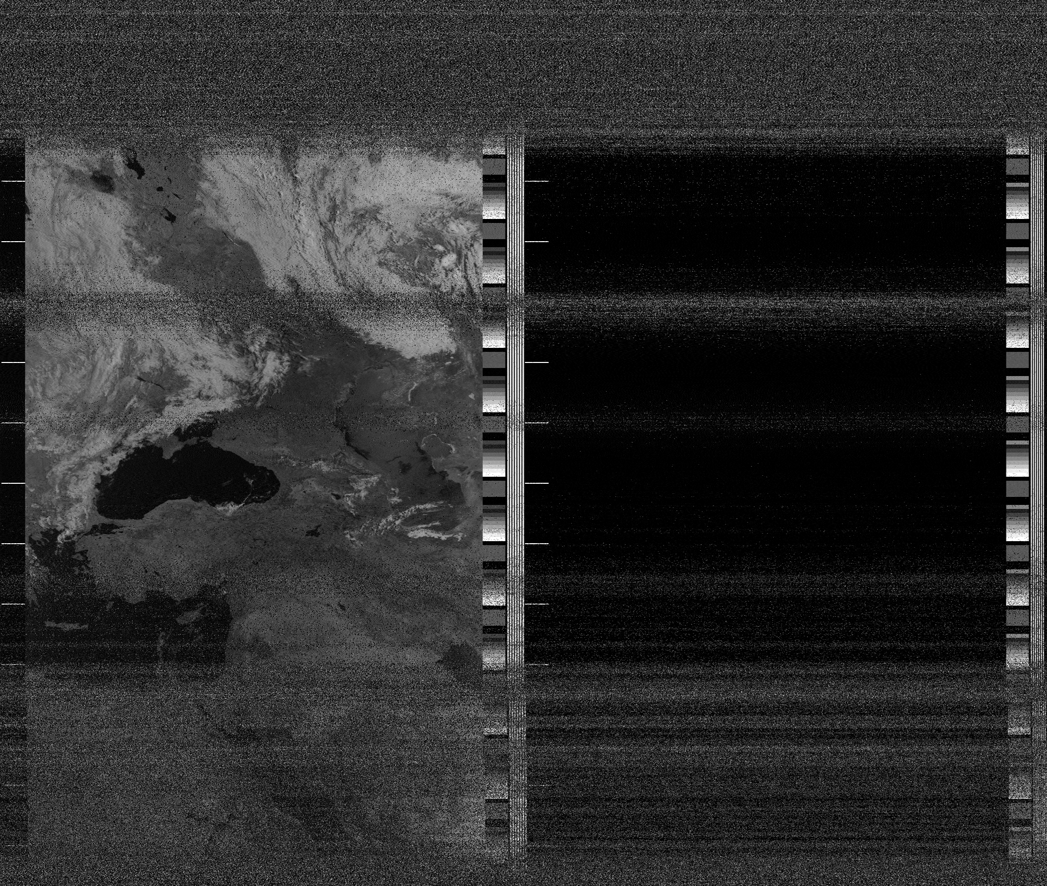 Pristine output with telemetry data withut cropping. Pristine images are
unenhanced, but normalised to produce images which represent,
as best as the software is able to, the original digital data. No attempt is made to temperature
normalise IR images. Disables gamma, sharpening, rotation, and other enhancements.