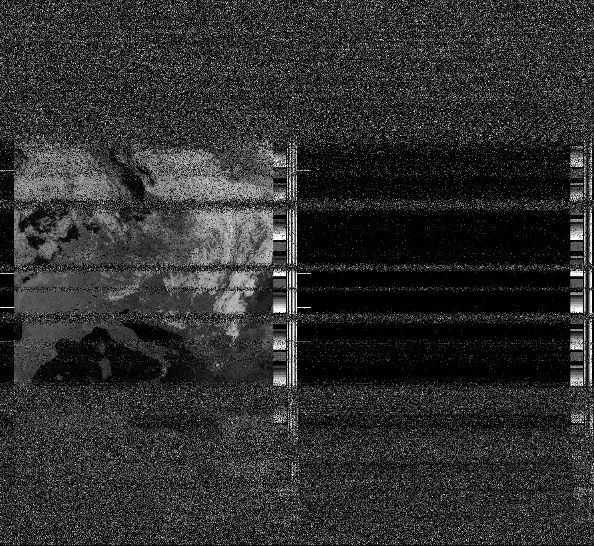Pristine output with telemetry data withut cropping. Pristine images are
unenhanced, but normalised to produce images which represent,
as best as the software is able to, the original digital data. No attempt is made to temperature
normalise IR images. Disables gamma, sharpening, rotation, and other enhancements.