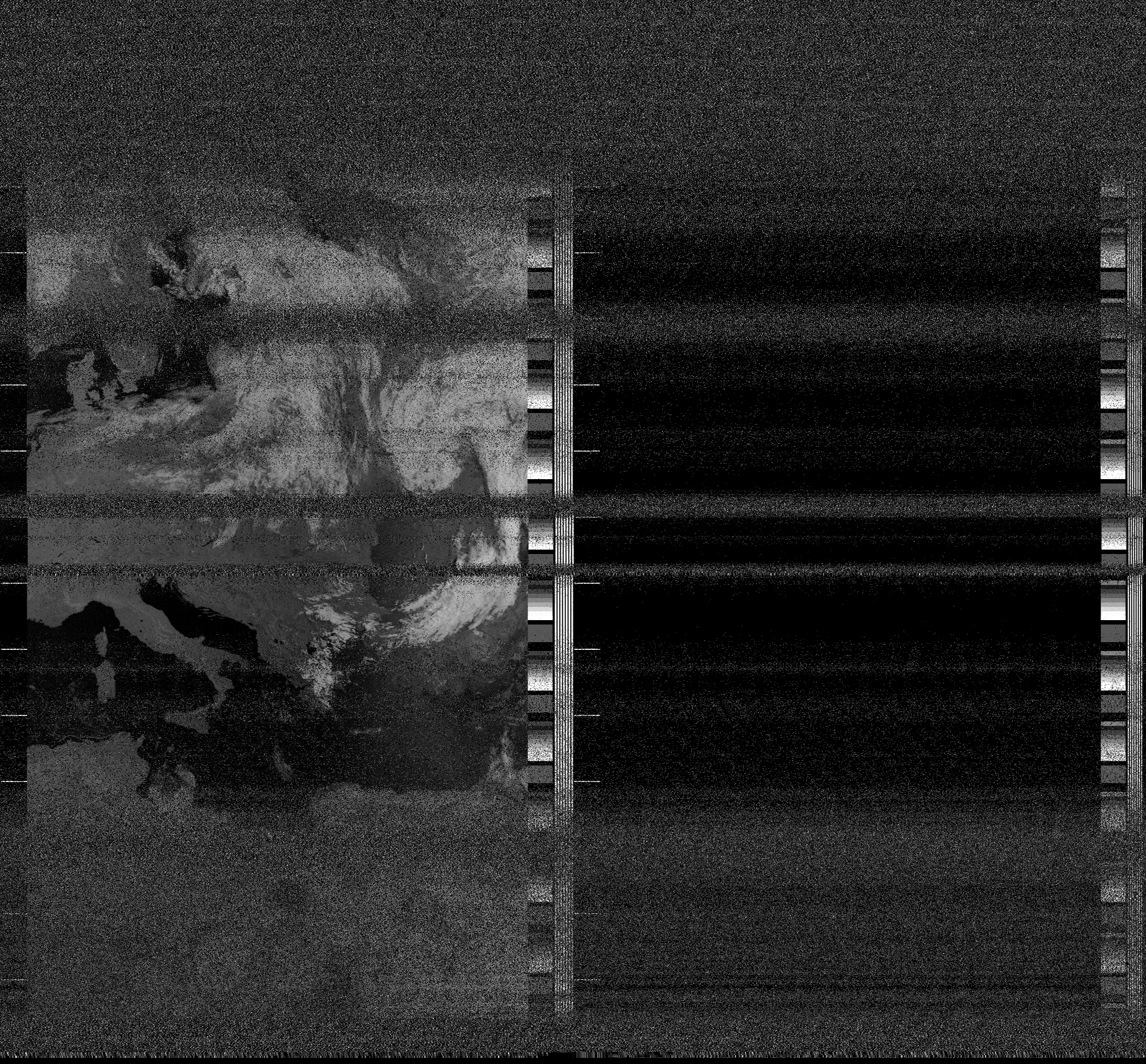 Pristine output with telemetry data withut cropping. Pristine images are
unenhanced, but normalised to produce images which represent,
as best as the software is able to, the original digital data. No attempt is made to temperature
normalise IR images. Disables gamma, sharpening, rotation, and other enhancements.
