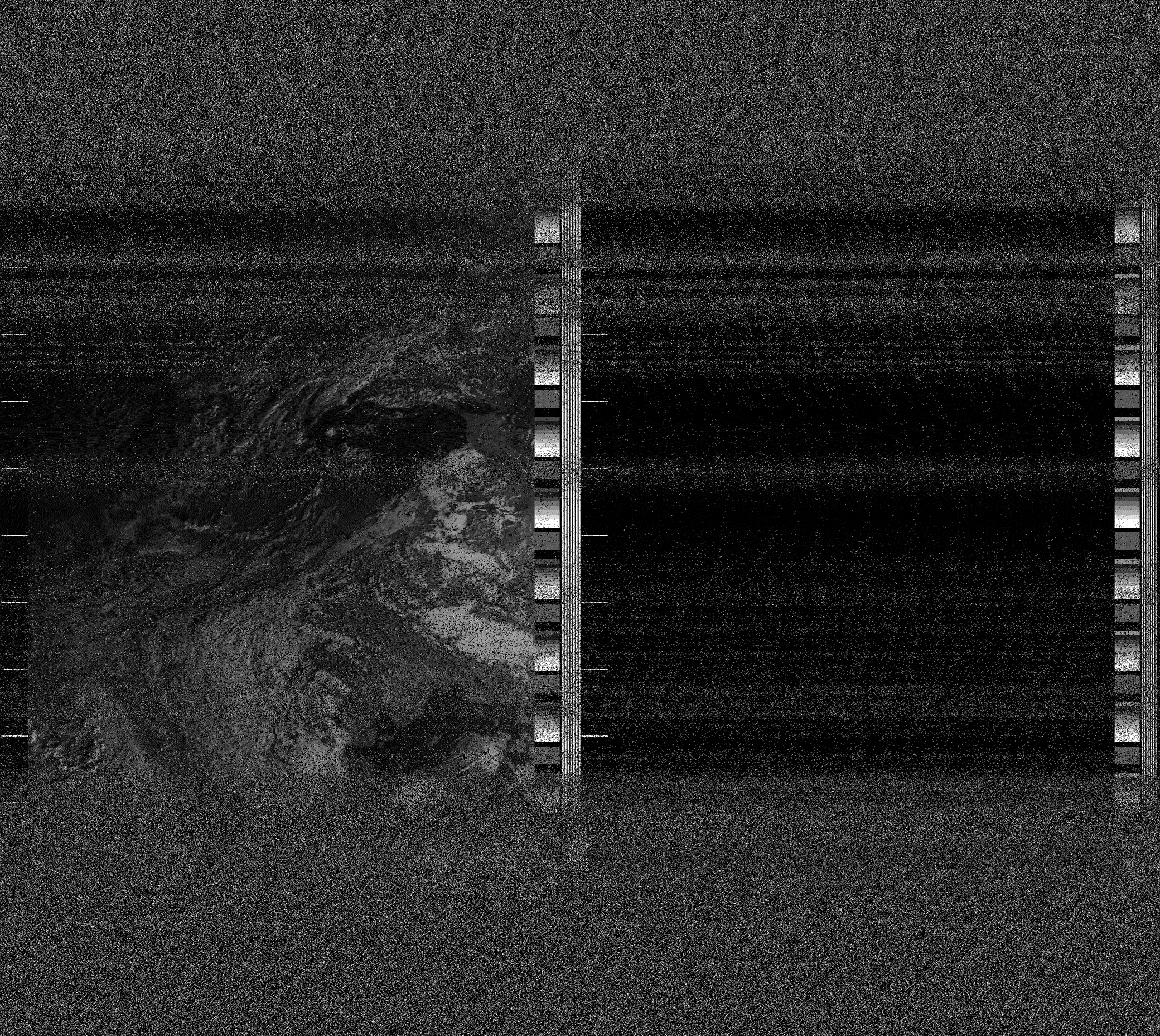 Pristine output with telemetry data withut cropping. Pristine images are
unenhanced, but normalised to produce images which represent,
as best as the software is able to, the original digital data. No attempt is made to temperature
normalise IR images. Disables gamma, sharpening, rotation, and other enhancements.