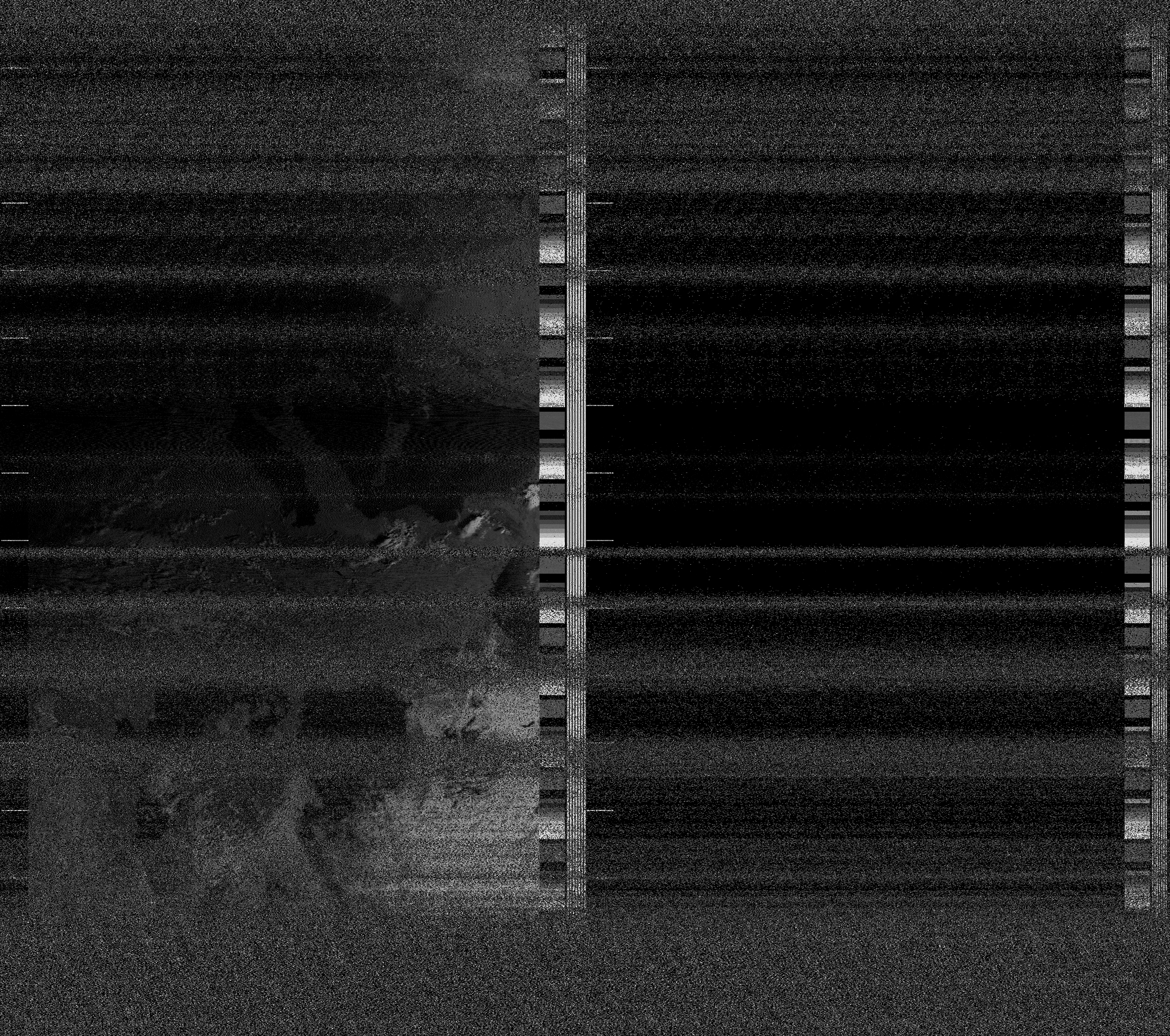 Pristine output with telemetry data withut cropping. Pristine images are
unenhanced, but normalised to produce images which represent,
as best as the software is able to, the original digital data. No attempt is made to temperature
normalise IR images. Disables gamma, sharpening, rotation, and other enhancements.