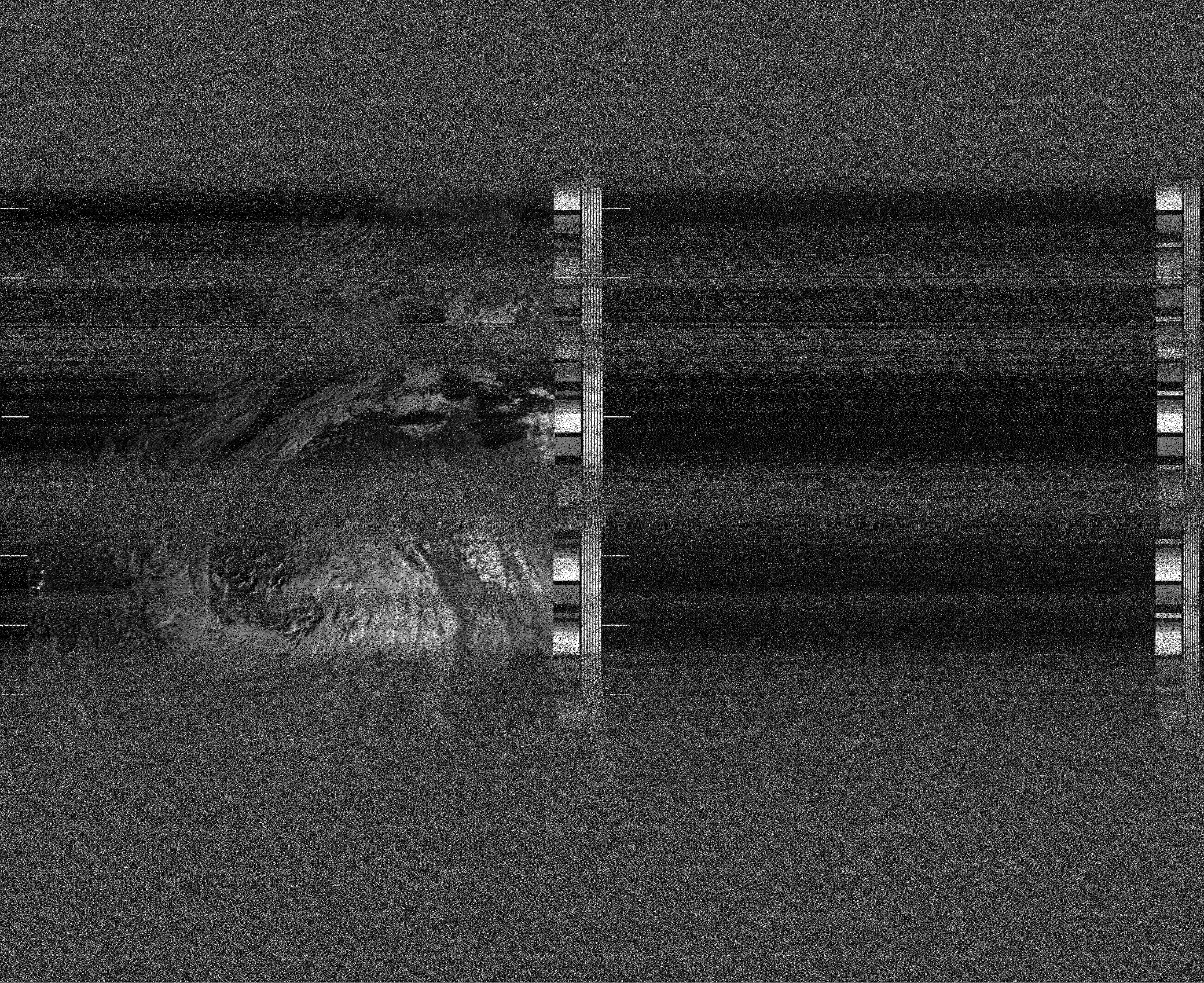 Pristine output with telemetry data withut cropping. Pristine images are
unenhanced, but normalised to produce images which represent,
as best as the software is able to, the original digital data. No attempt is made to temperature
normalise IR images. Disables gamma, sharpening, rotation, and other enhancements.