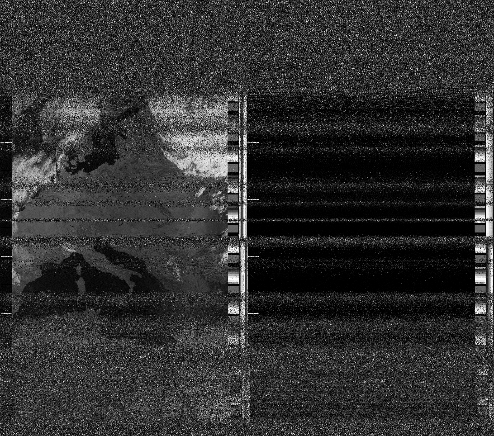 Pristine output with telemetry data withut cropping. Pristine images are
unenhanced, but normalised to produce images which represent,
as best as the software is able to, the original digital data. No attempt is made to temperature
normalise IR images. Disables gamma, sharpening, rotation, and other enhancements.