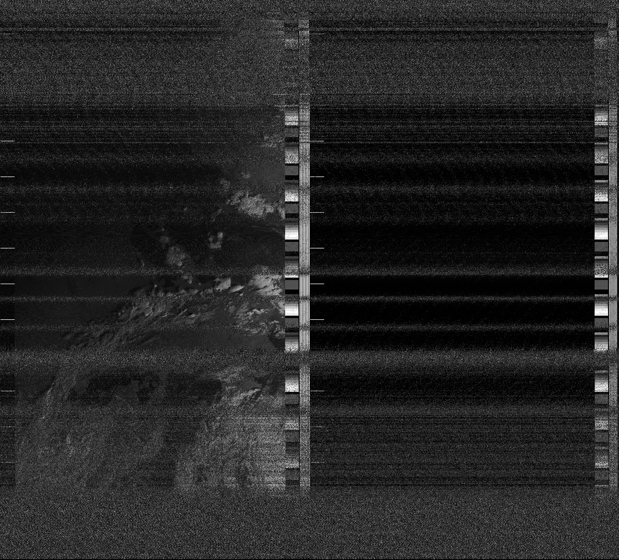 Pristine output with telemetry data withut cropping. Pristine images are
unenhanced, but normalised to produce images which represent,
as best as the software is able to, the original digital data. No attempt is made to temperature
normalise IR images. Disables gamma, sharpening, rotation, and other enhancements.