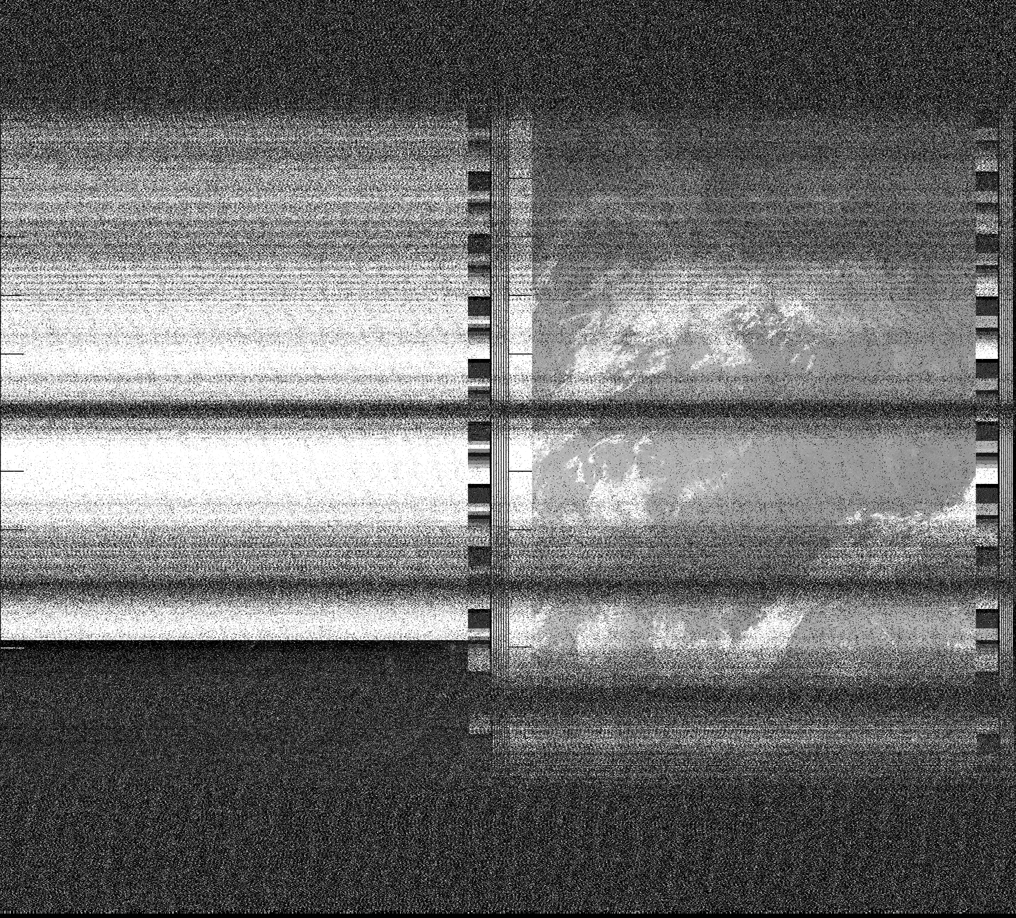 Pristine output with telemetry data withut cropping. Pristine images are
unenhanced, but normalised to produce images which represent,
as best as the software is able to, the original digital data. No attempt is made to temperature
normalise IR images. Disables gamma, sharpening, rotation, and other enhancements.