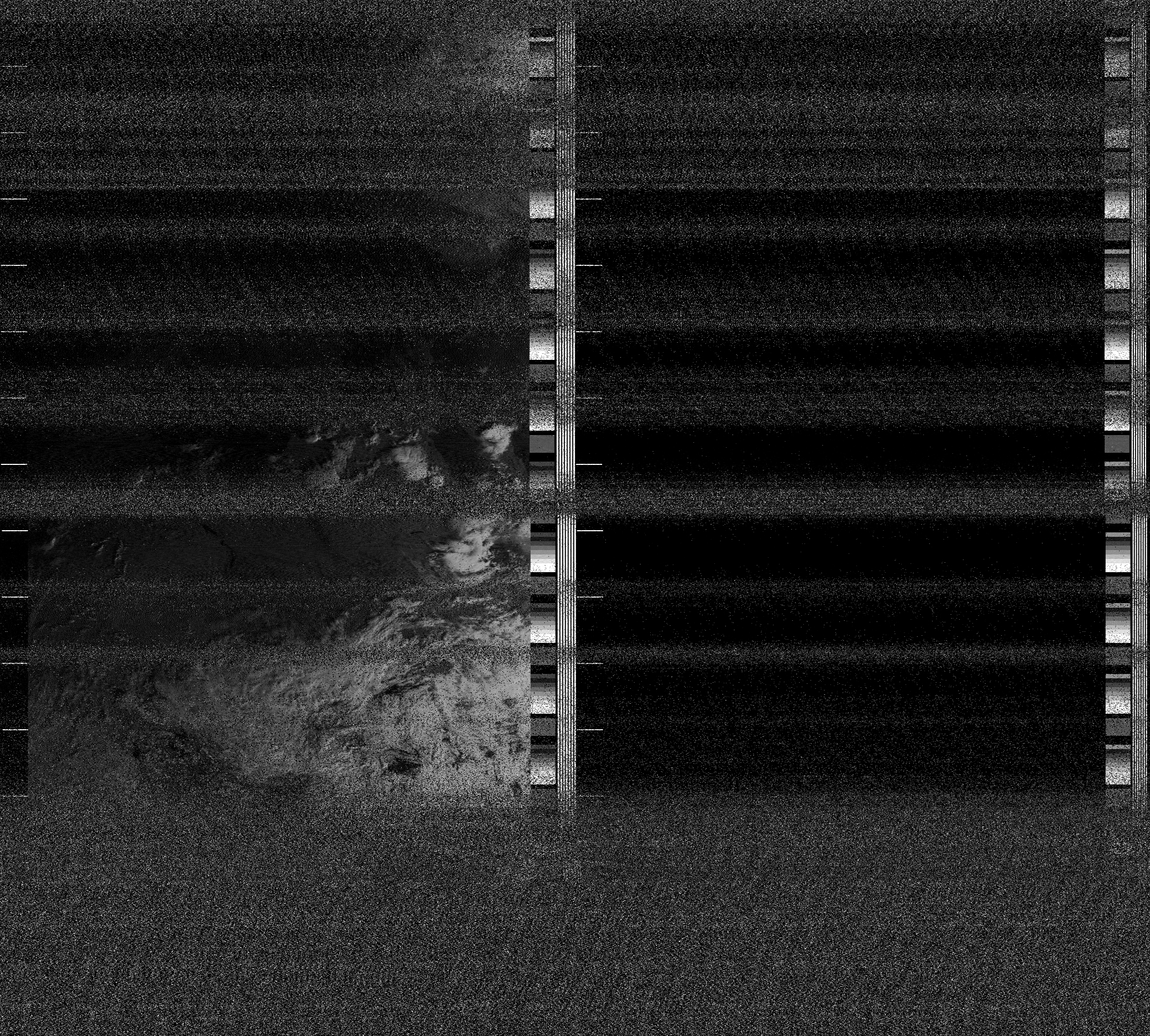 Pristine output with telemetry data withut cropping. Pristine images are
unenhanced, but normalised to produce images which represent,
as best as the software is able to, the original digital data. No attempt is made to temperature
normalise IR images. Disables gamma, sharpening, rotation, and other enhancements.