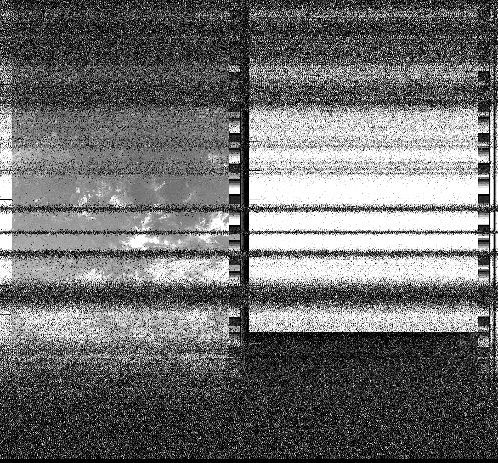 Pristine output with telemetry data withut cropping. Pristine images are
unenhanced, but normalised to produce images which represent,
as best as the software is able to, the original digital data. No attempt is made to temperature
normalise IR images. Disables gamma, sharpening, rotation, and other enhancements.