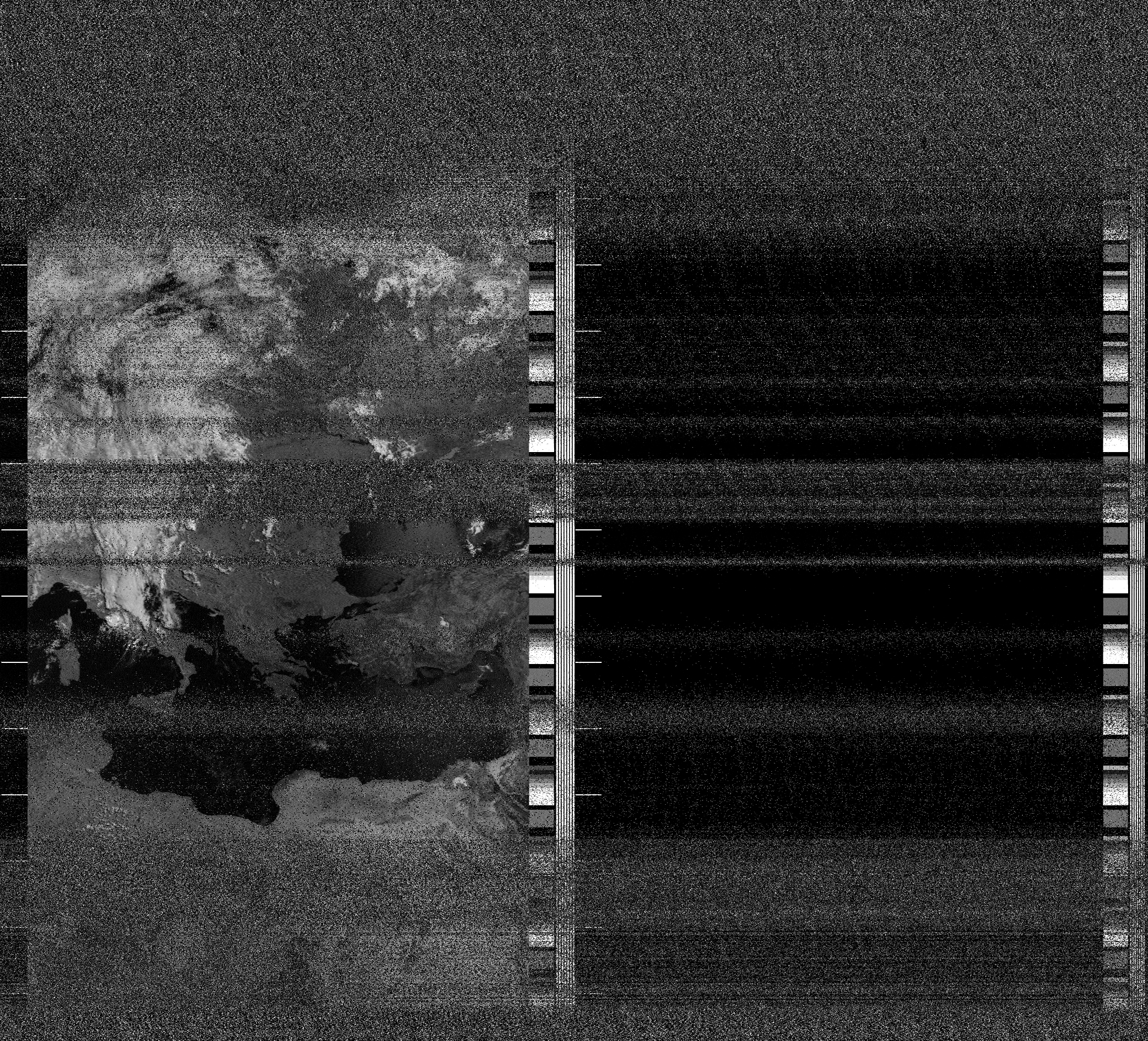 Pristine output with telemetry data withut cropping. Pristine images are
unenhanced, but normalised to produce images which represent,
as best as the software is able to, the original digital data. No attempt is made to temperature
normalise IR images. Disables gamma, sharpening, rotation, and other enhancements.