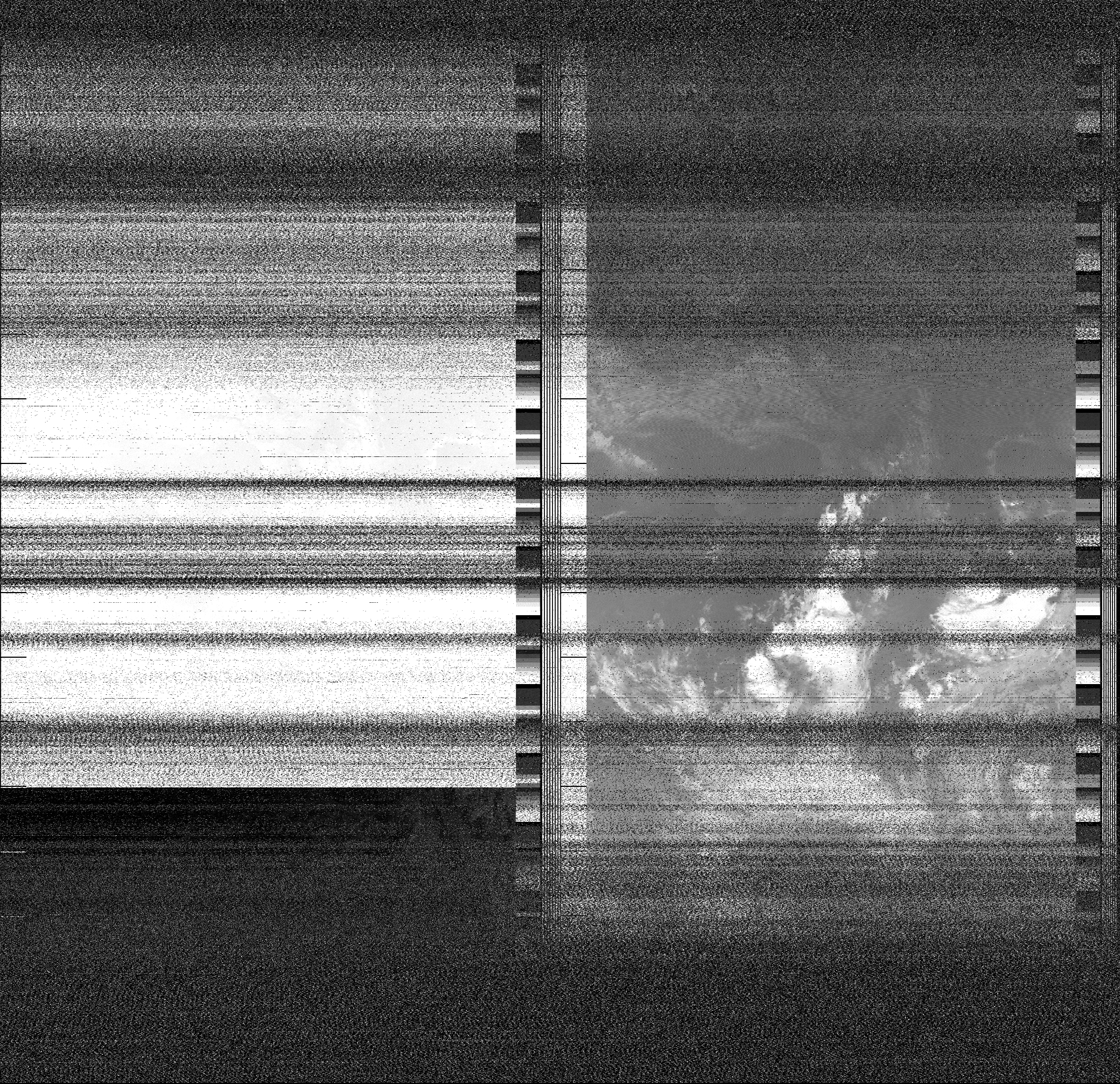 Pristine output with telemetry data withut cropping. Pristine images are
unenhanced, but normalised to produce images which represent,
as best as the software is able to, the original digital data. No attempt is made to temperature
normalise IR images. Disables gamma, sharpening, rotation, and other enhancements.