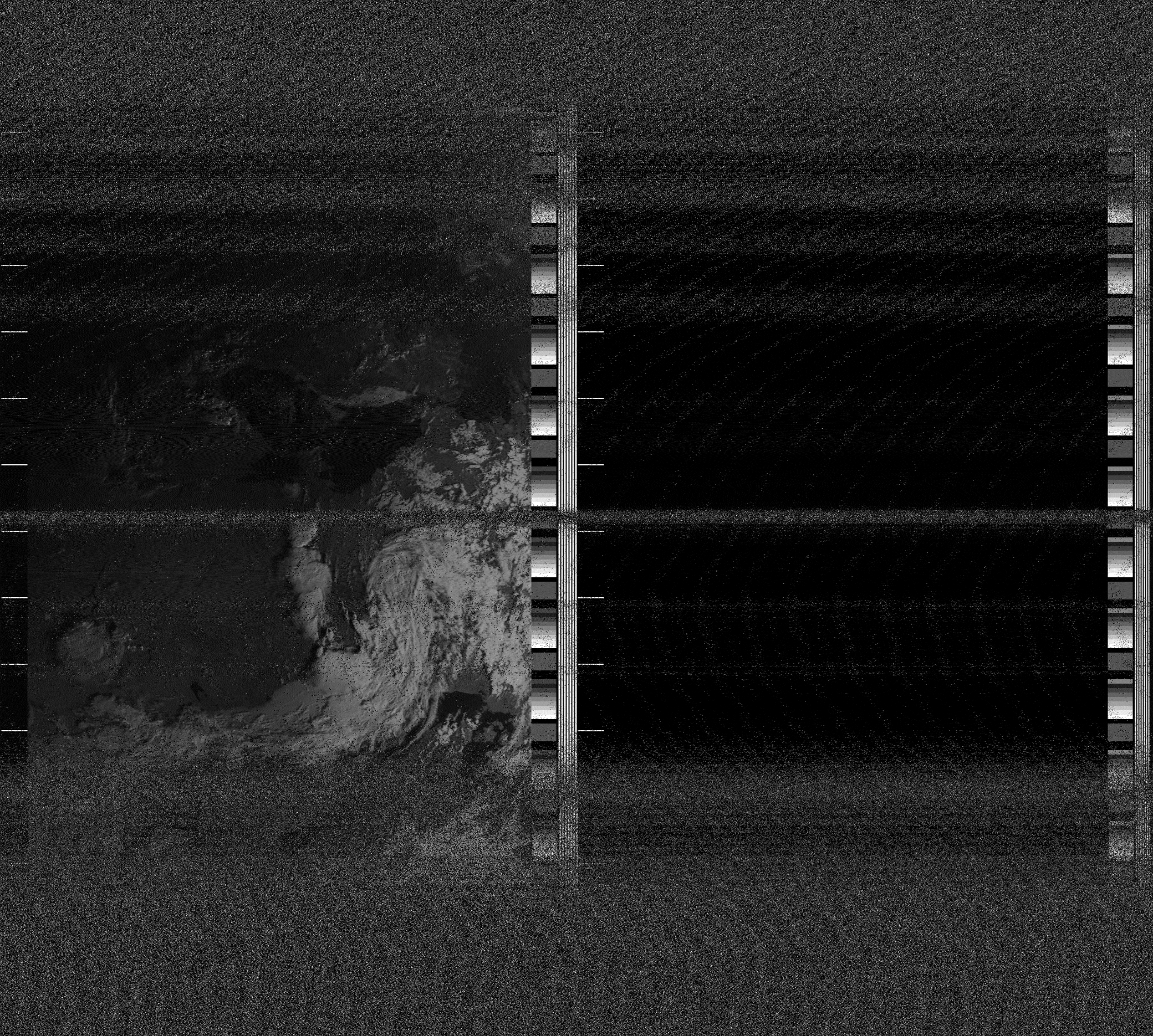 Pristine output with telemetry data withut cropping. Pristine images are
unenhanced, but normalised to produce images which represent,
as best as the software is able to, the original digital data. No attempt is made to temperature
normalise IR images. Disables gamma, sharpening, rotation, and other enhancements.