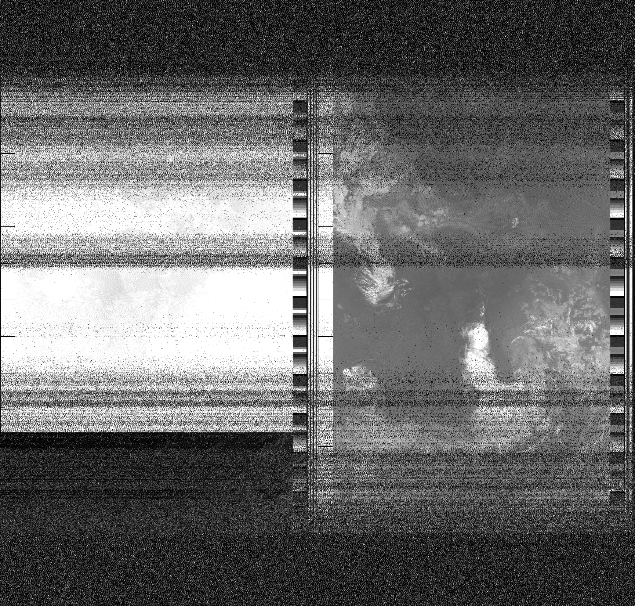 Pristine output with telemetry data withut cropping. Pristine images are
unenhanced, but normalised to produce images which represent,
as best as the software is able to, the original digital data. No attempt is made to temperature
normalise IR images. Disables gamma, sharpening, rotation, and other enhancements.