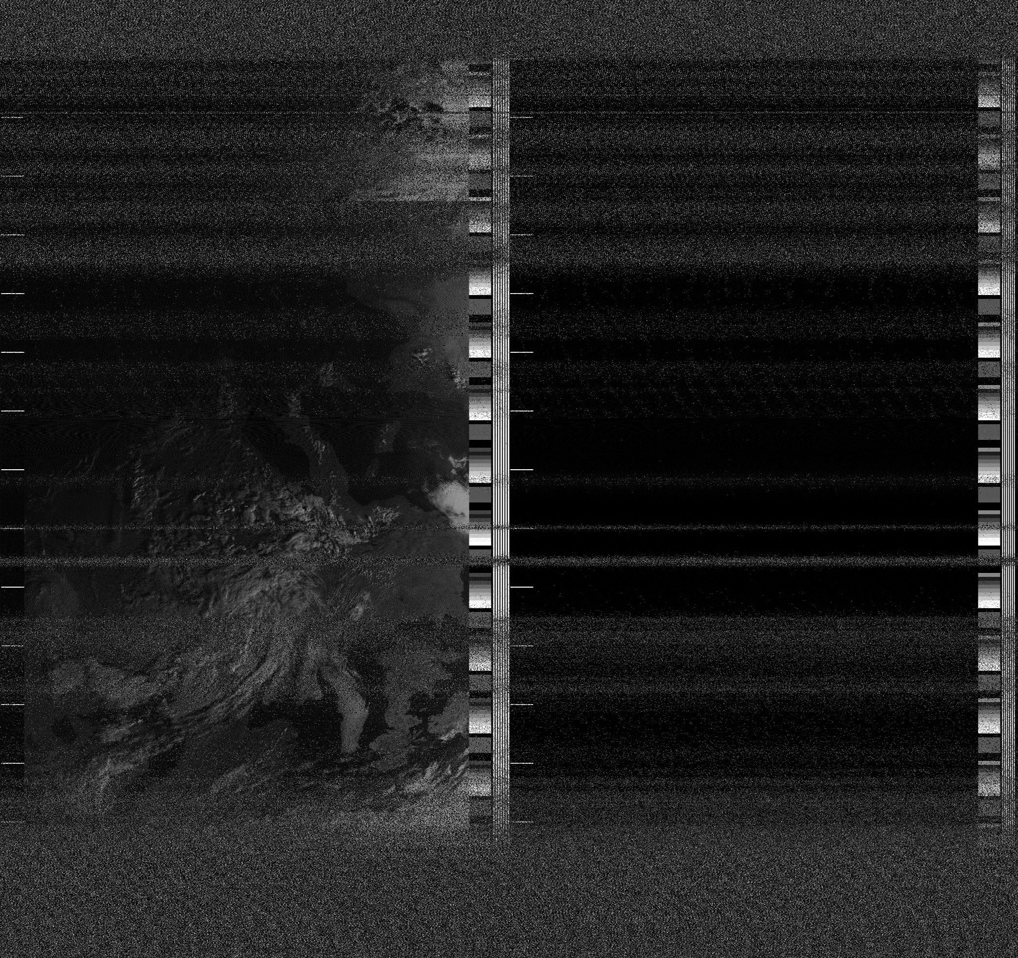 Pristine output with telemetry data withut cropping. Pristine images are
unenhanced, but normalised to produce images which represent,
as best as the software is able to, the original digital data. No attempt is made to temperature
normalise IR images. Disables gamma, sharpening, rotation, and other enhancements.