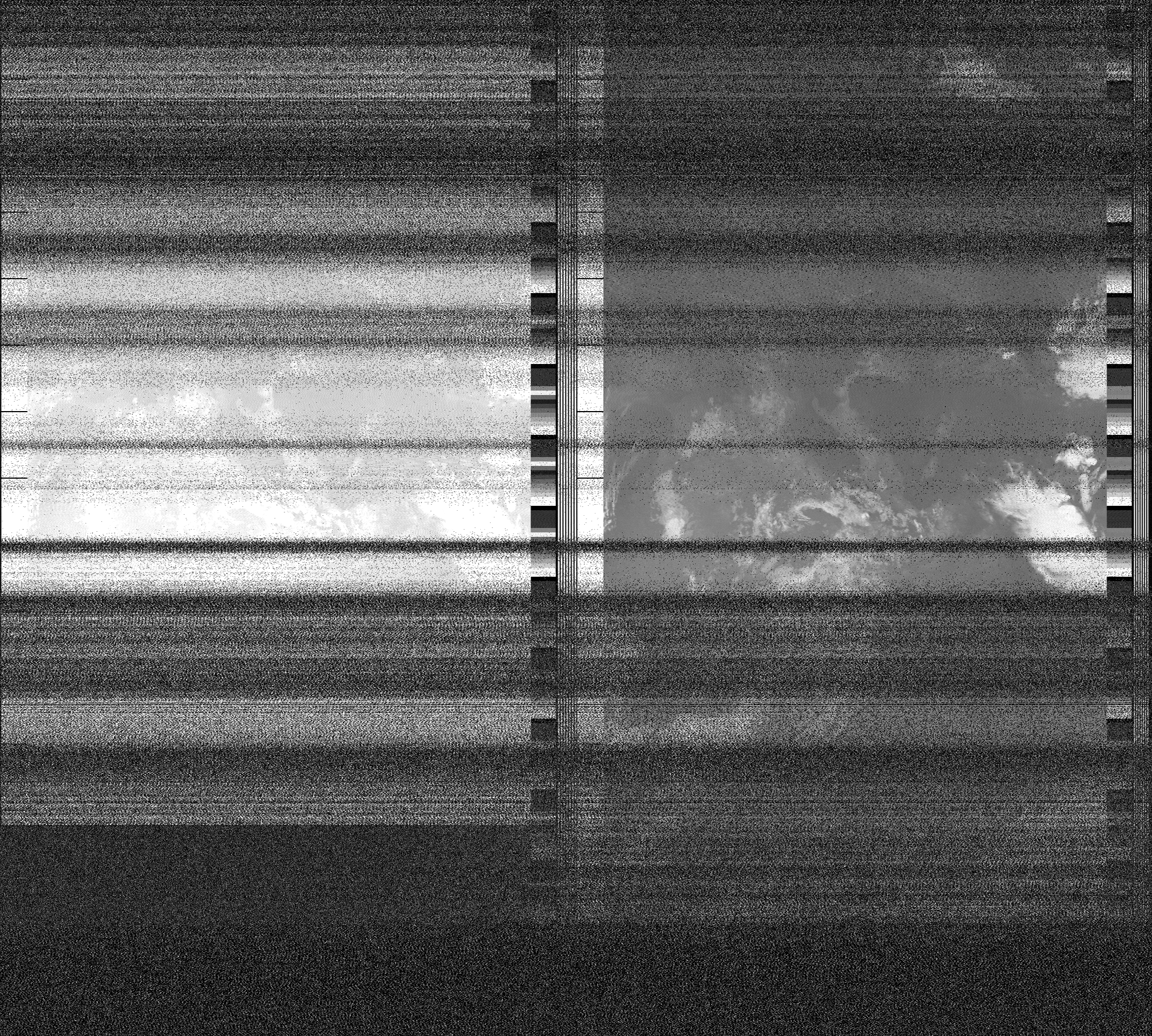 Pristine output with telemetry data withut cropping. Pristine images are
unenhanced, but normalised to produce images which represent,
as best as the software is able to, the original digital data. No attempt is made to temperature
normalise IR images. Disables gamma, sharpening, rotation, and other enhancements.