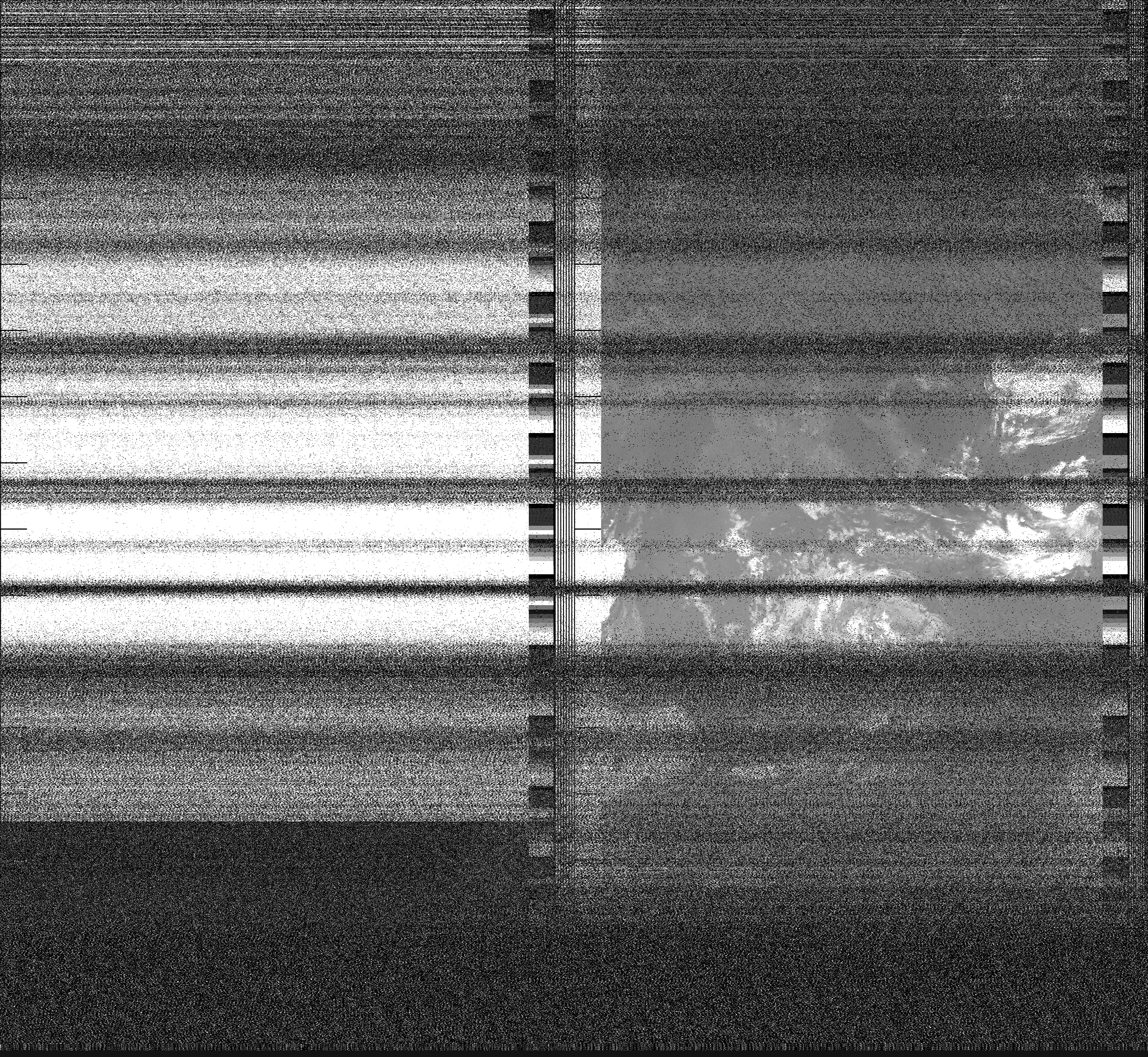 Pristine output with telemetry data withut cropping. Pristine images are
unenhanced, but normalised to produce images which represent,
as best as the software is able to, the original digital data. No attempt is made to temperature
normalise IR images. Disables gamma, sharpening, rotation, and other enhancements.