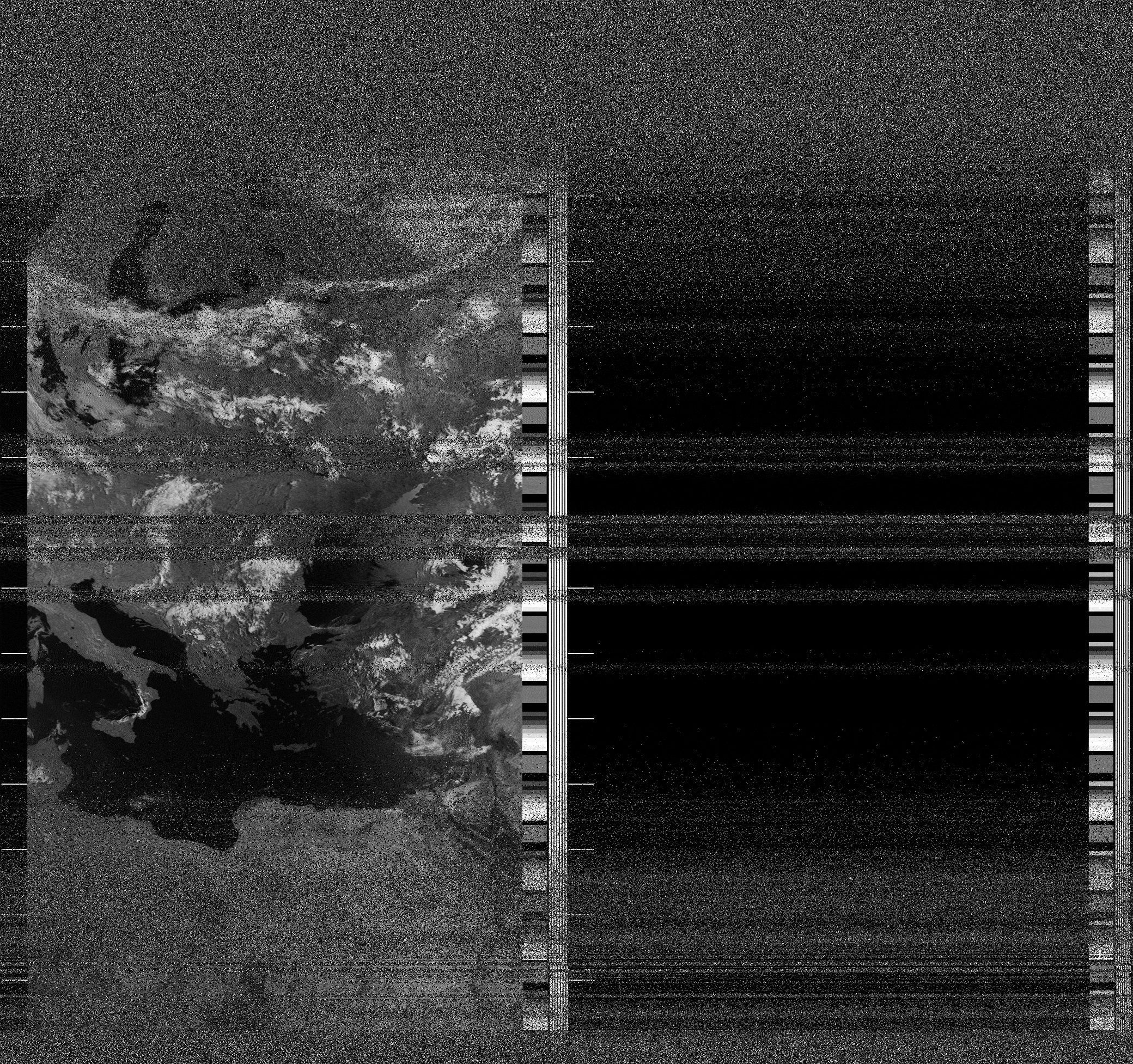 Pristine output with telemetry data withut cropping. Pristine images are
unenhanced, but normalised to produce images which represent,
as best as the software is able to, the original digital data. No attempt is made to temperature
normalise IR images. Disables gamma, sharpening, rotation, and other enhancements.