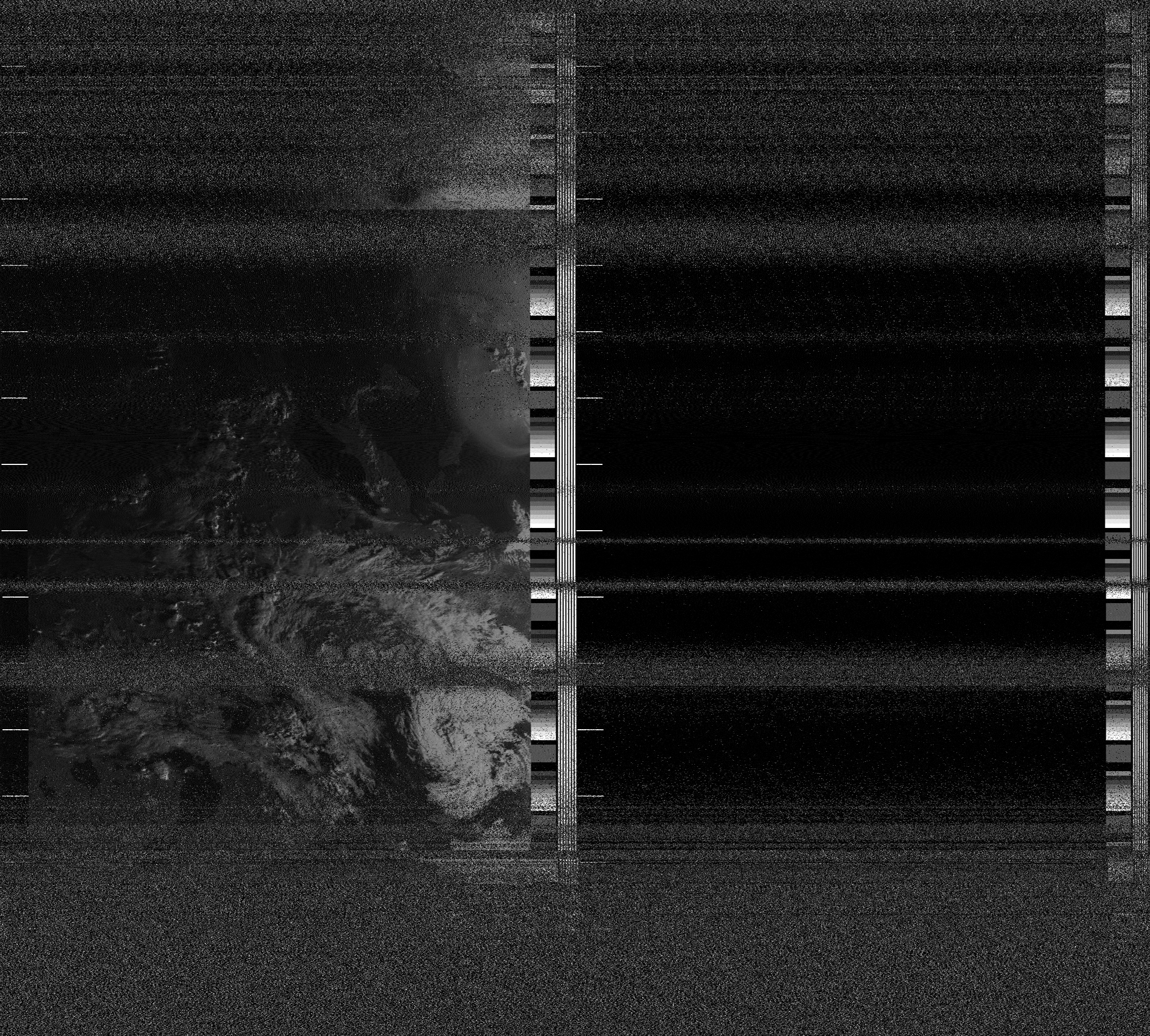 Pristine output with telemetry data withut cropping. Pristine images are
unenhanced, but normalised to produce images which represent,
as best as the software is able to, the original digital data. No attempt is made to temperature
normalise IR images. Disables gamma, sharpening, rotation, and other enhancements.