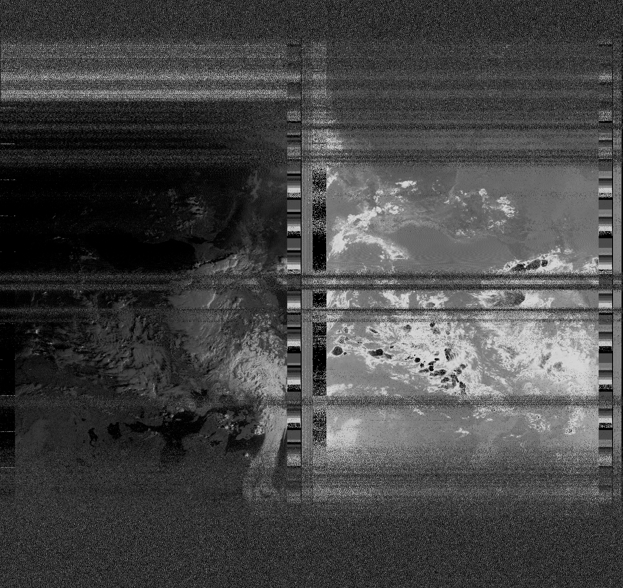 Pristine output with telemetry data withut cropping. Pristine images are
unenhanced, but normalised to produce images which represent,
as best as the software is able to, the original digital data. No attempt is made to temperature
normalise IR images. Disables gamma, sharpening, rotation, and other enhancements.