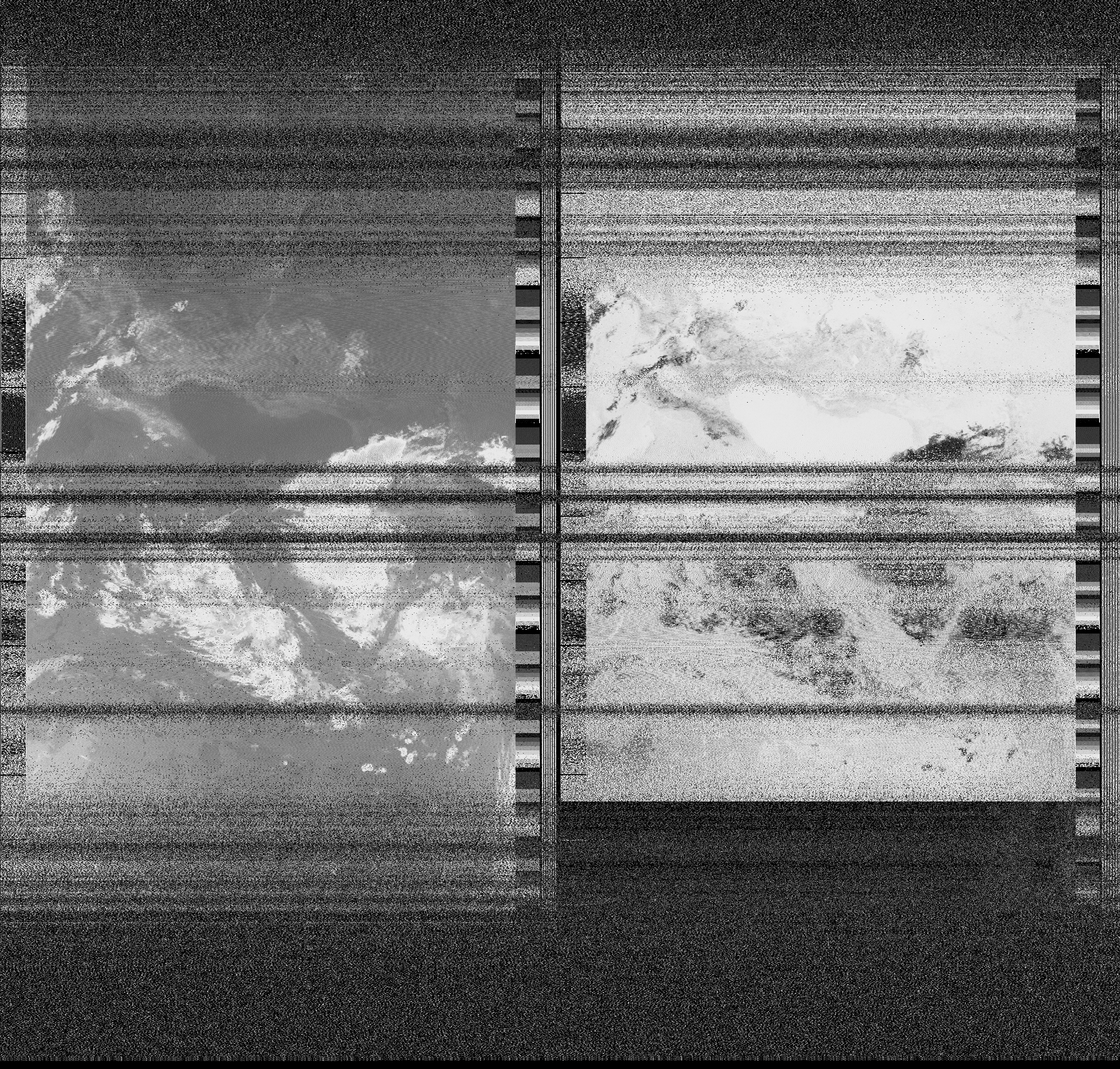 Pristine output with telemetry data withut cropping. Pristine images are
unenhanced, but normalised to produce images which represent,
as best as the software is able to, the original digital data. No attempt is made to temperature
normalise IR images. Disables gamma, sharpening, rotation, and other enhancements.