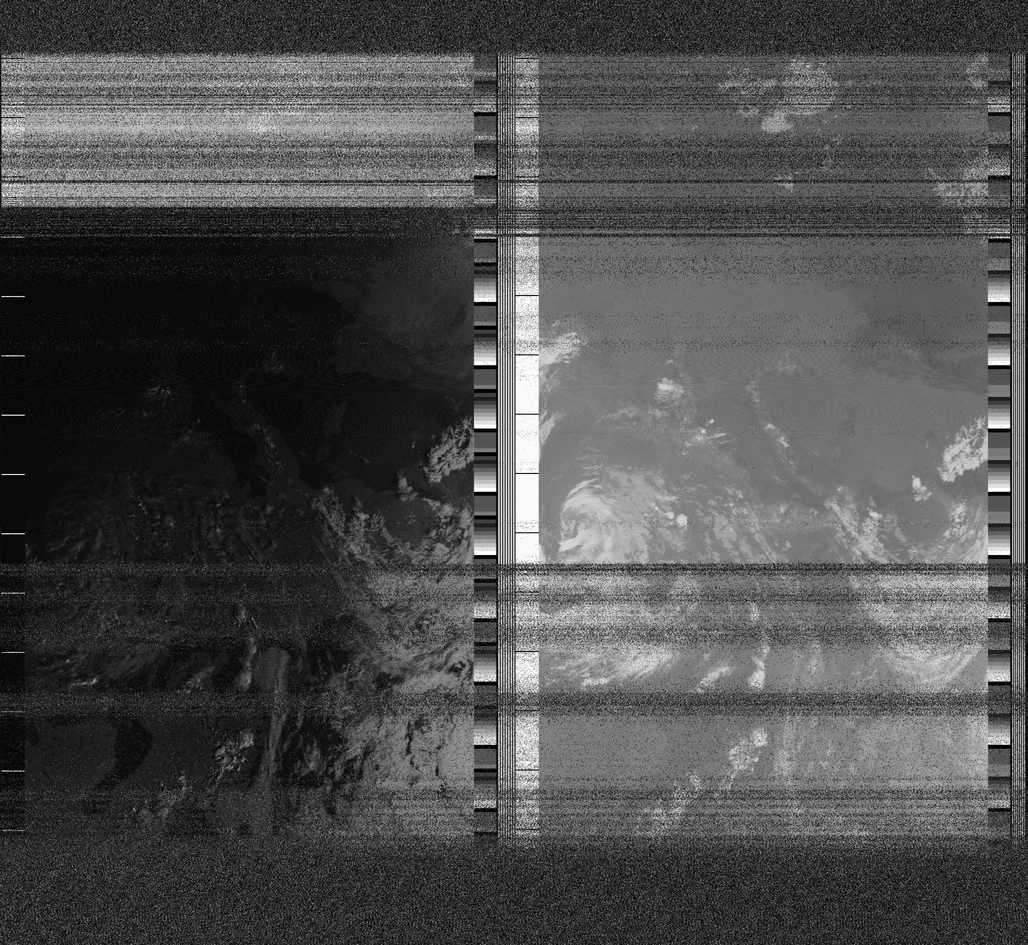 Pristine output with telemetry data withut cropping. Pristine images are
unenhanced, but normalised to produce images which represent,
as best as the software is able to, the original digital data. No attempt is made to temperature
normalise IR images. Disables gamma, sharpening, rotation, and other enhancements.