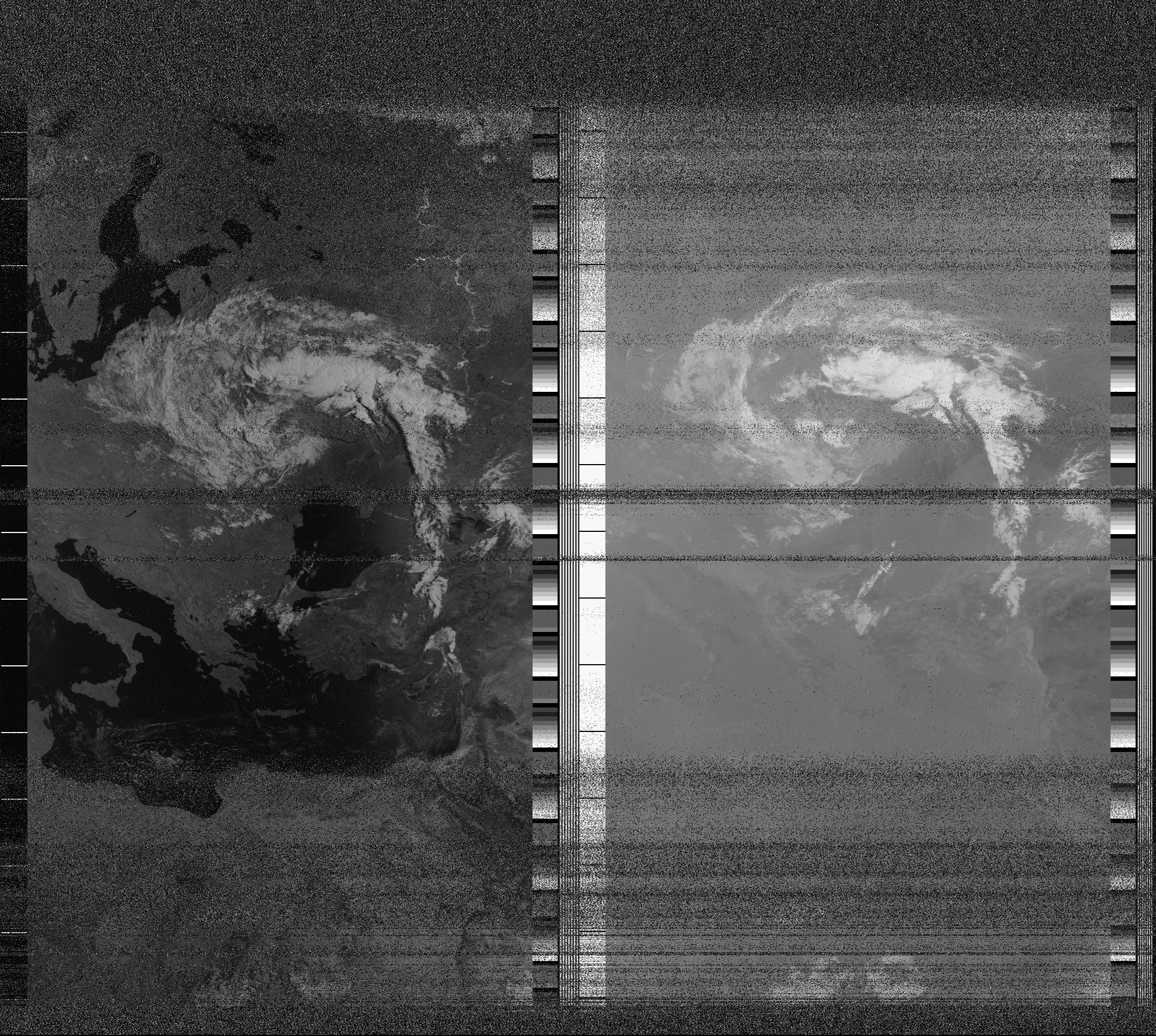 Pristine output with telemetry data withut cropping. Pristine images are
unenhanced, but normalised to produce images which represent,
as best as the software is able to, the original digital data. No attempt is made to temperature
normalise IR images. Disables gamma, sharpening, rotation, and other enhancements.