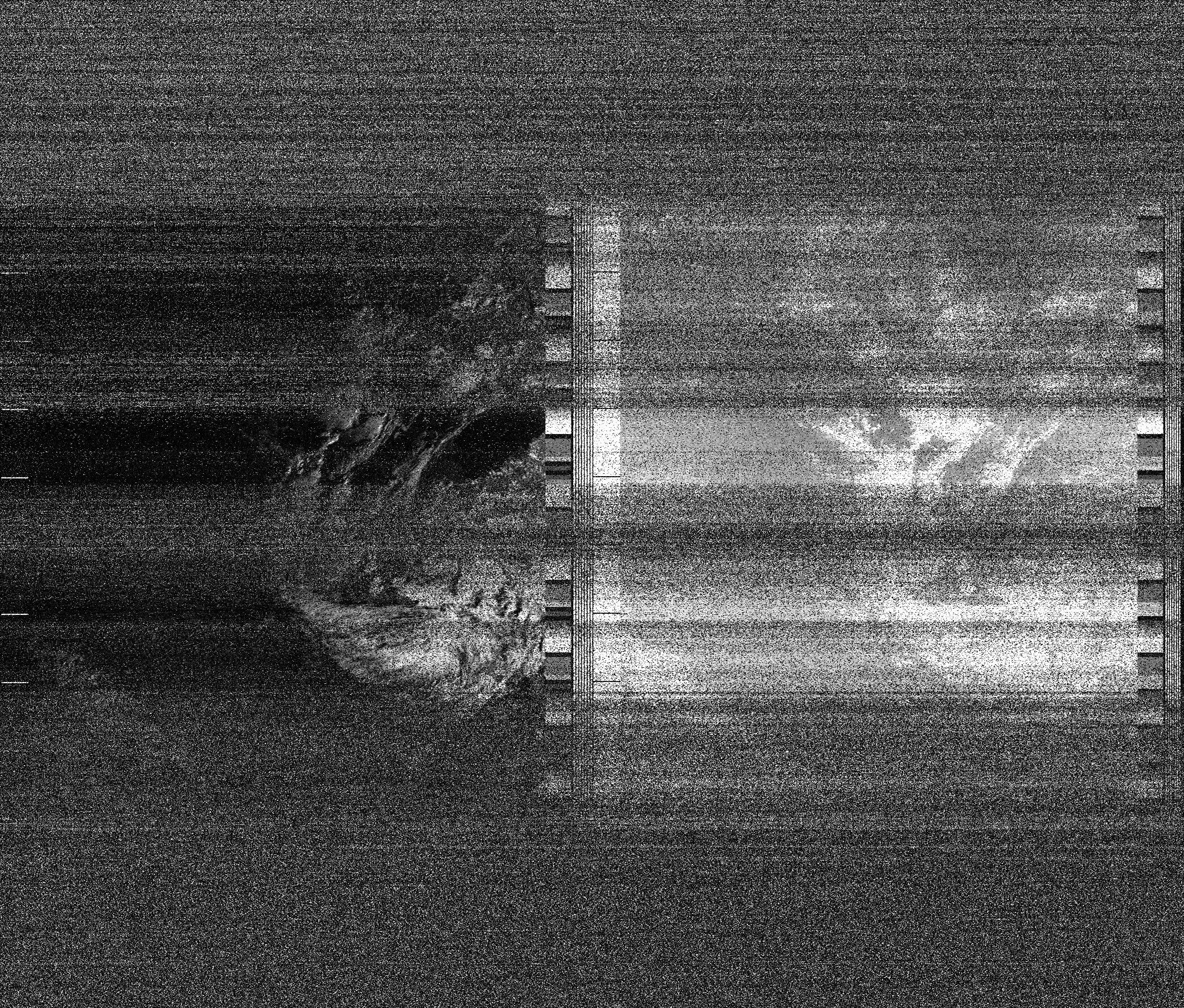 Pristine output with telemetry data withut cropping. Pristine images are
unenhanced, but normalised to produce images which represent,
as best as the software is able to, the original digital data. No attempt is made to temperature
normalise IR images. Disables gamma, sharpening, rotation, and other enhancements.