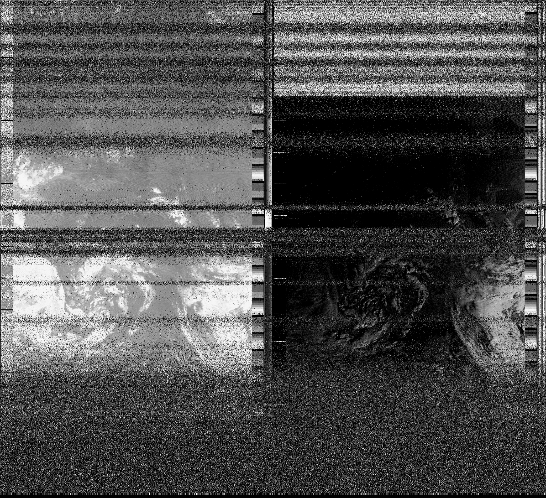 Pristine output with telemetry data withut cropping. Pristine images are
unenhanced, but normalised to produce images which represent,
as best as the software is able to, the original digital data. No attempt is made to temperature
normalise IR images. Disables gamma, sharpening, rotation, and other enhancements.