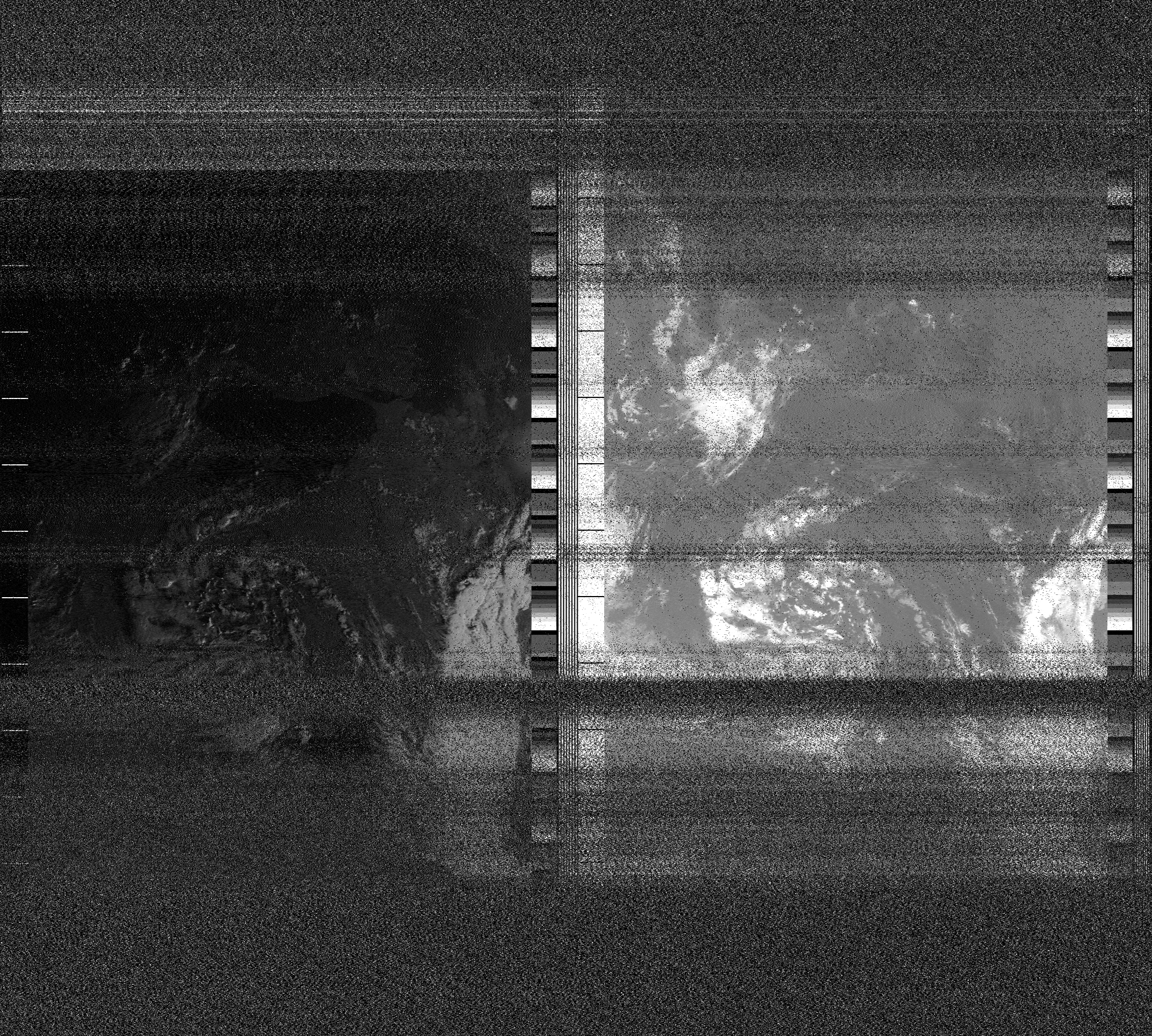 Pristine output with telemetry data withut cropping. Pristine images are
unenhanced, but normalised to produce images which represent,
as best as the software is able to, the original digital data. No attempt is made to temperature
normalise IR images. Disables gamma, sharpening, rotation, and other enhancements.