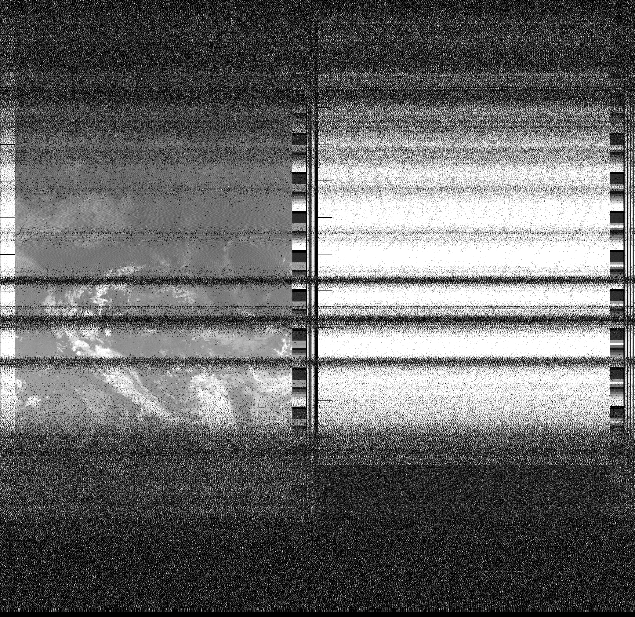 Pristine output with telemetry data withut cropping. Pristine images are
unenhanced, but normalised to produce images which represent,
as best as the software is able to, the original digital data. No attempt is made to temperature
normalise IR images. Disables gamma, sharpening, rotation, and other enhancements.
