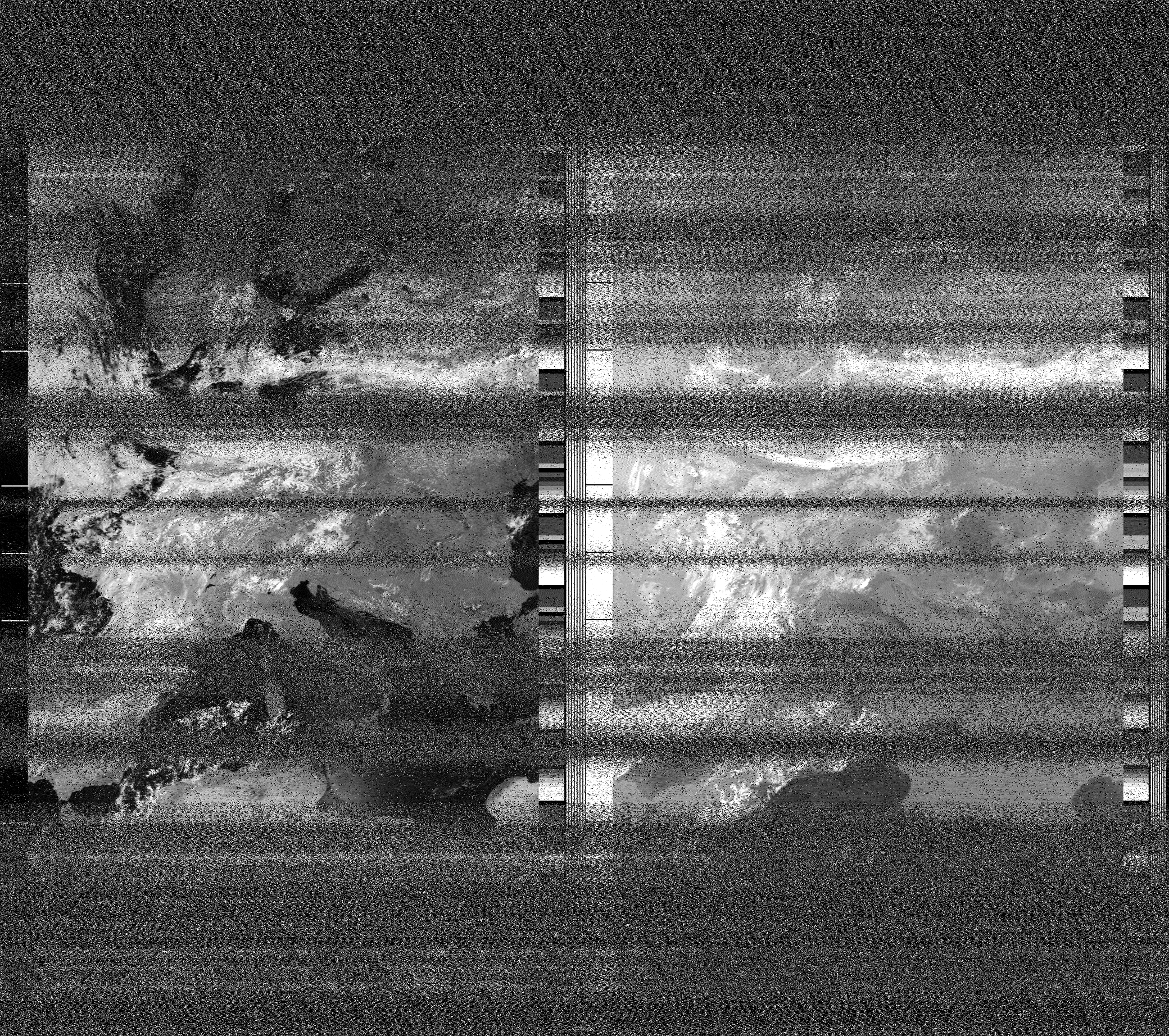 Pristine output with telemetry data withut cropping. Pristine images are
unenhanced, but normalised to produce images which represent,
as best as the software is able to, the original digital data. No attempt is made to temperature
normalise IR images. Disables gamma, sharpening, rotation, and other enhancements.