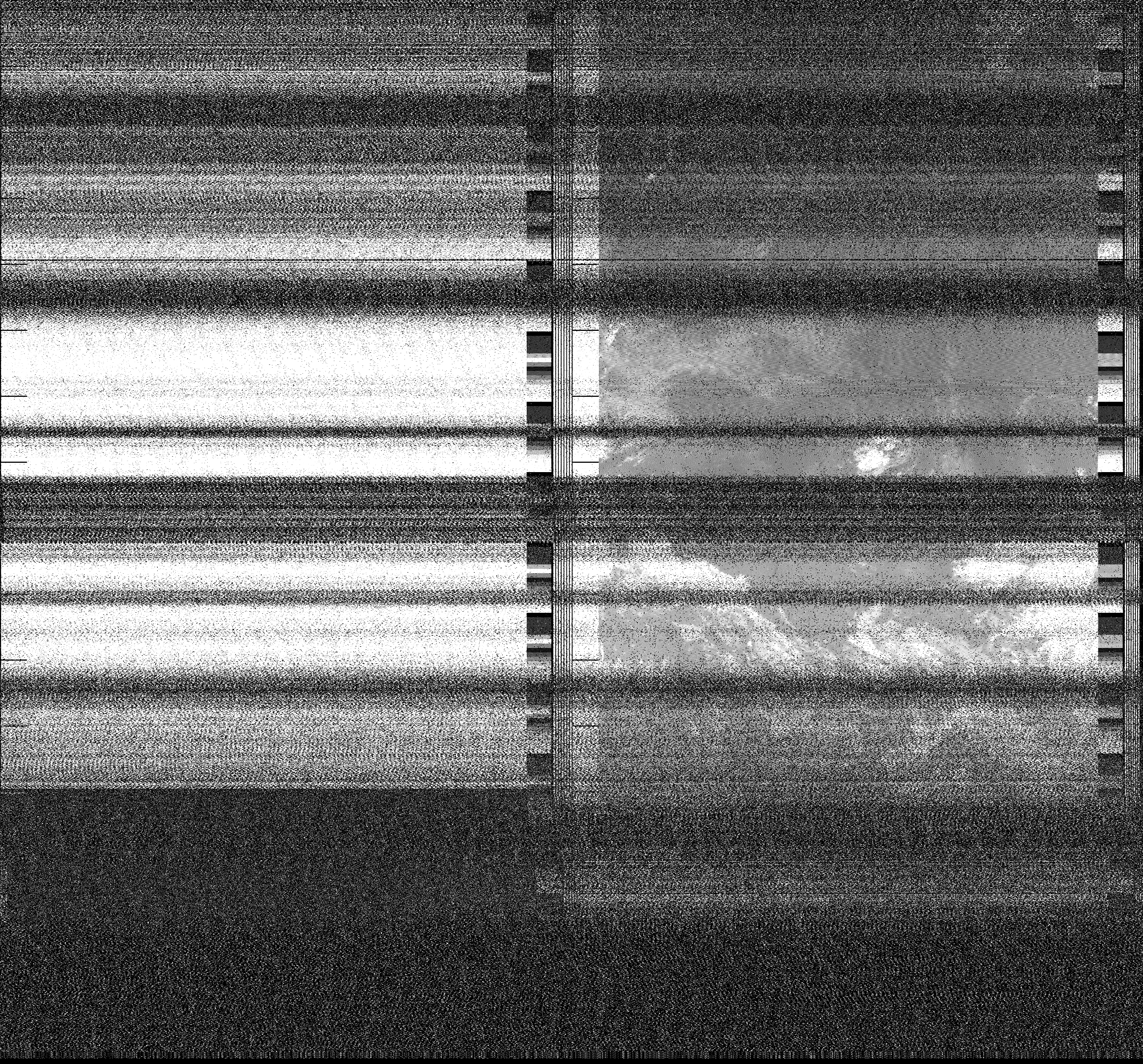 Pristine output with telemetry data withut cropping. Pristine images are
unenhanced, but normalised to produce images which represent,
as best as the software is able to, the original digital data. No attempt is made to temperature
normalise IR images. Disables gamma, sharpening, rotation, and other enhancements.
