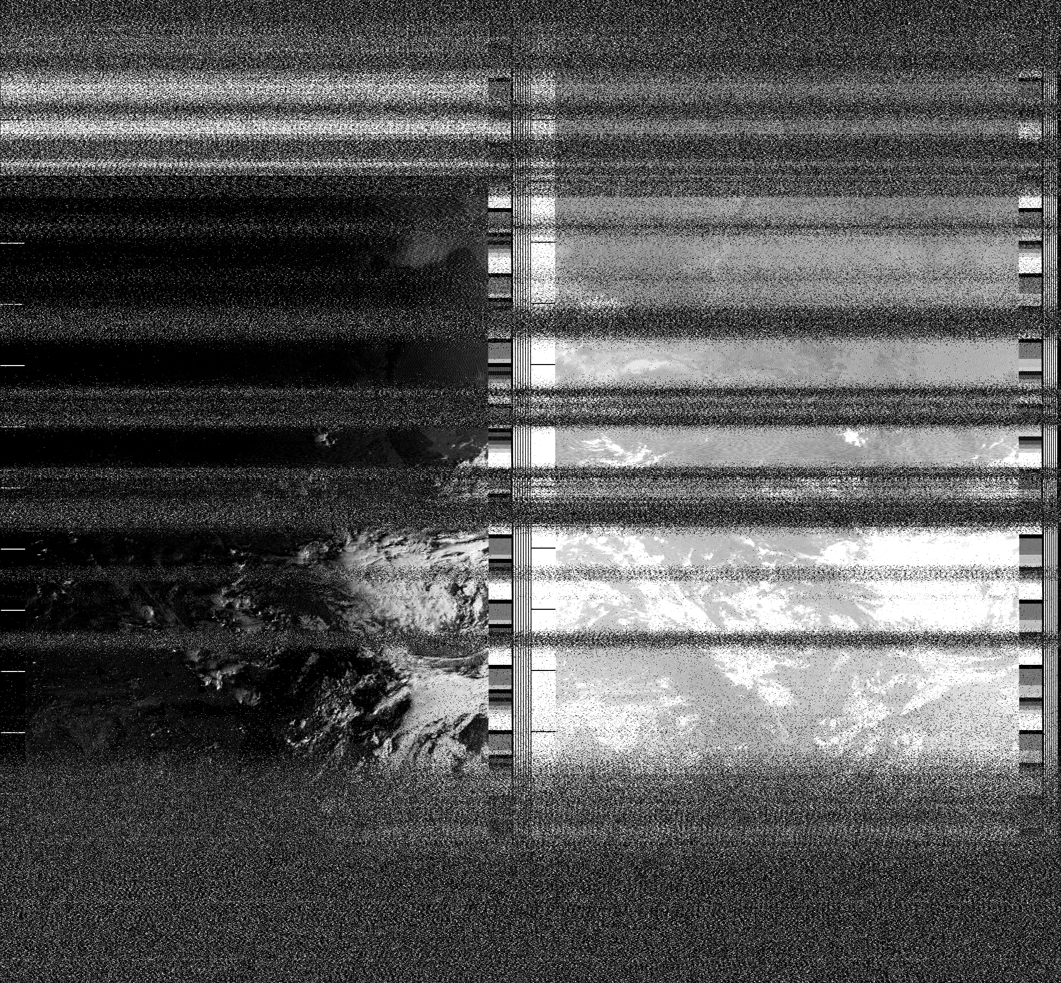 Pristine output with telemetry data withut cropping. Pristine images are
unenhanced, but normalised to produce images which represent,
as best as the software is able to, the original digital data. No attempt is made to temperature
normalise IR images. Disables gamma, sharpening, rotation, and other enhancements.