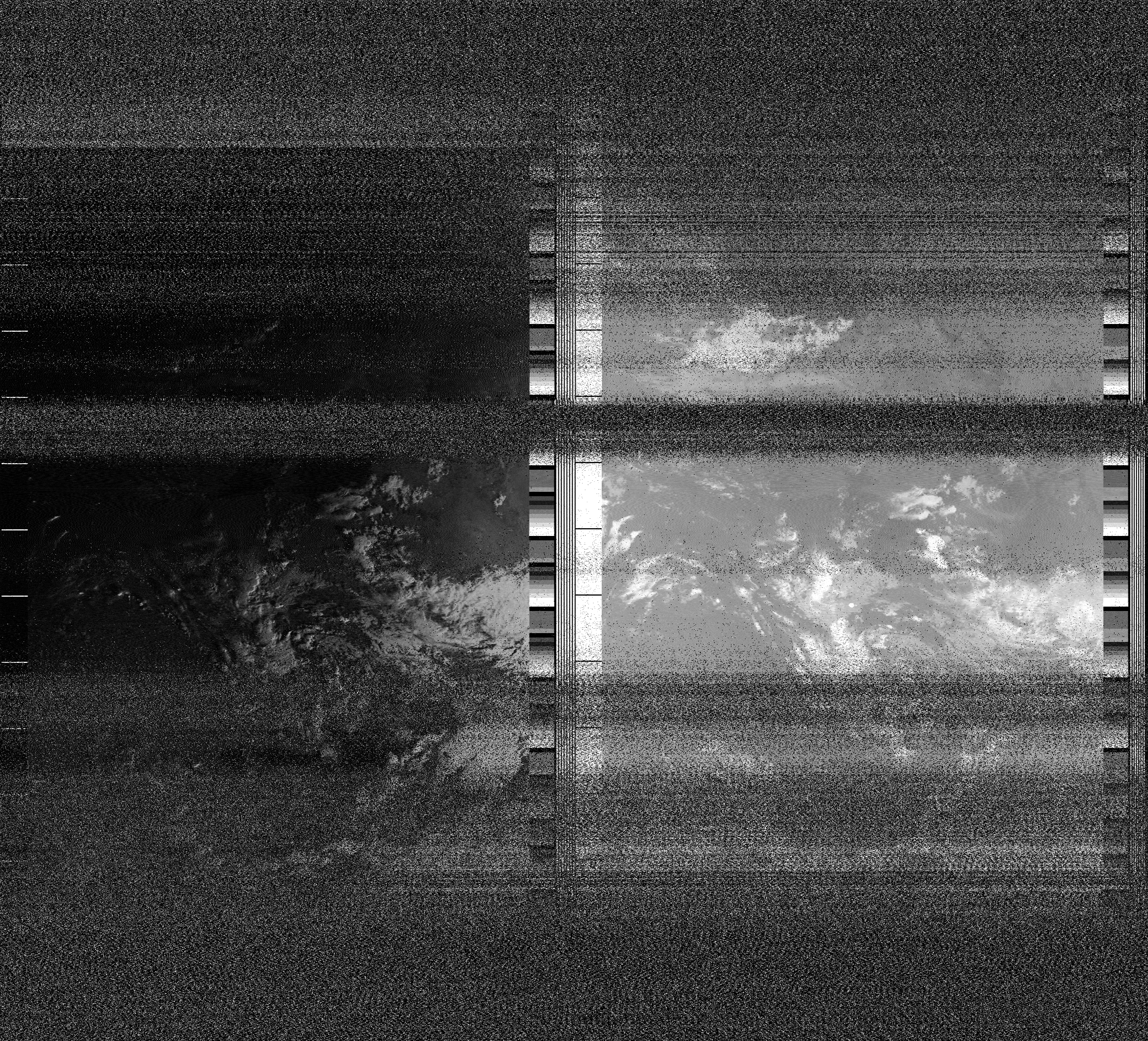Pristine output with telemetry data withut cropping. Pristine images are
unenhanced, but normalised to produce images which represent,
as best as the software is able to, the original digital data. No attempt is made to temperature
normalise IR images. Disables gamma, sharpening, rotation, and other enhancements.