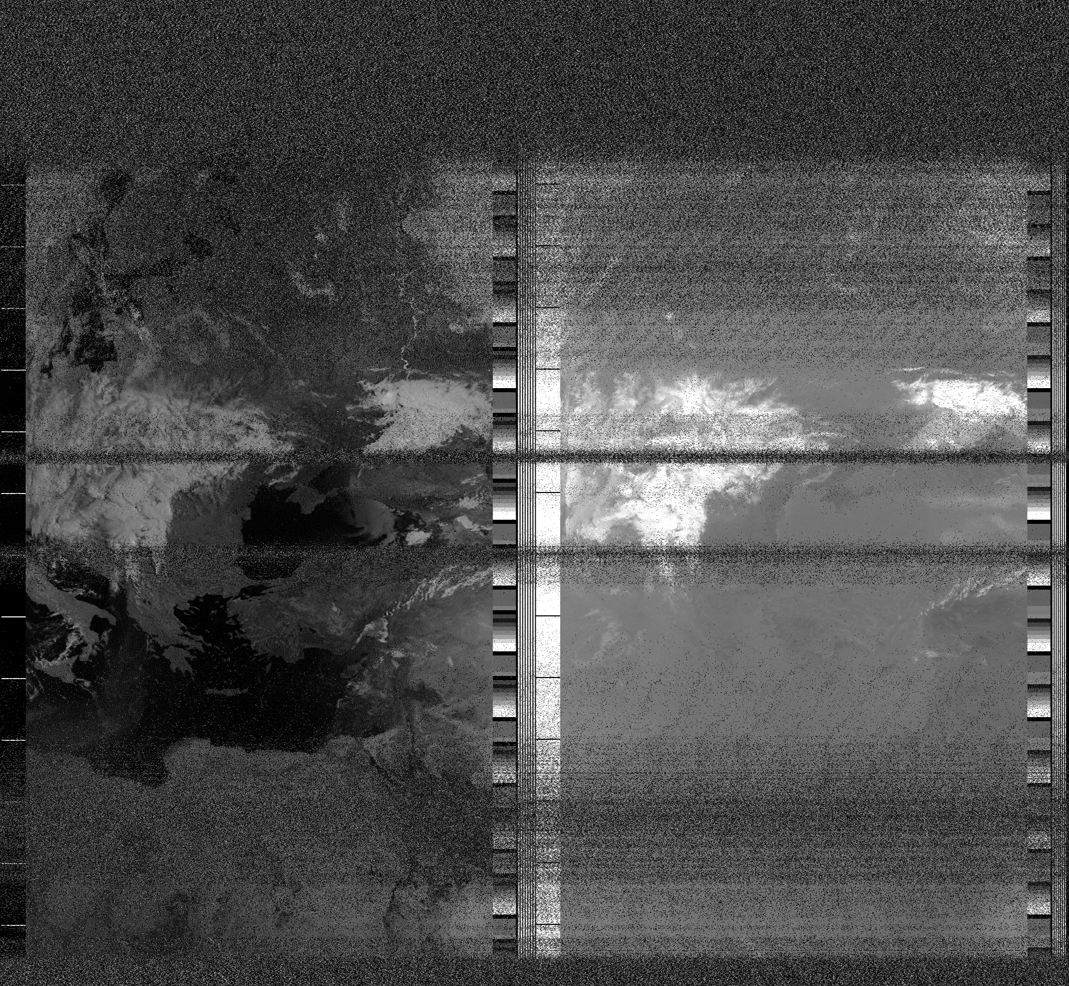 Pristine output with telemetry data withut cropping. Pristine images are
unenhanced, but normalised to produce images which represent,
as best as the software is able to, the original digital data. No attempt is made to temperature
normalise IR images. Disables gamma, sharpening, rotation, and other enhancements.