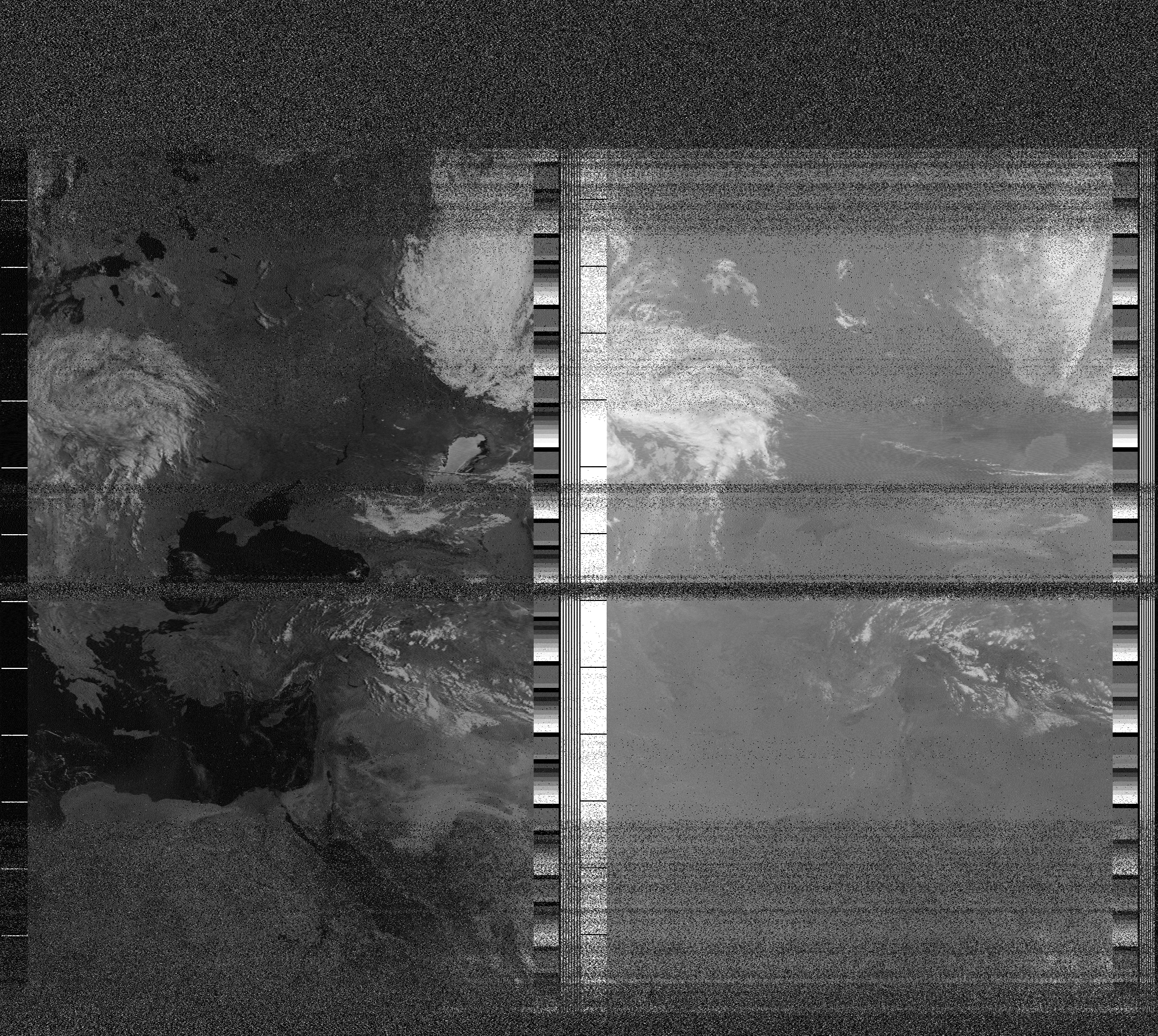 Pristine output with telemetry data withut cropping. Pristine images are
unenhanced, but normalised to produce images which represent,
as best as the software is able to, the original digital data. No attempt is made to temperature
normalise IR images. Disables gamma, sharpening, rotation, and other enhancements.