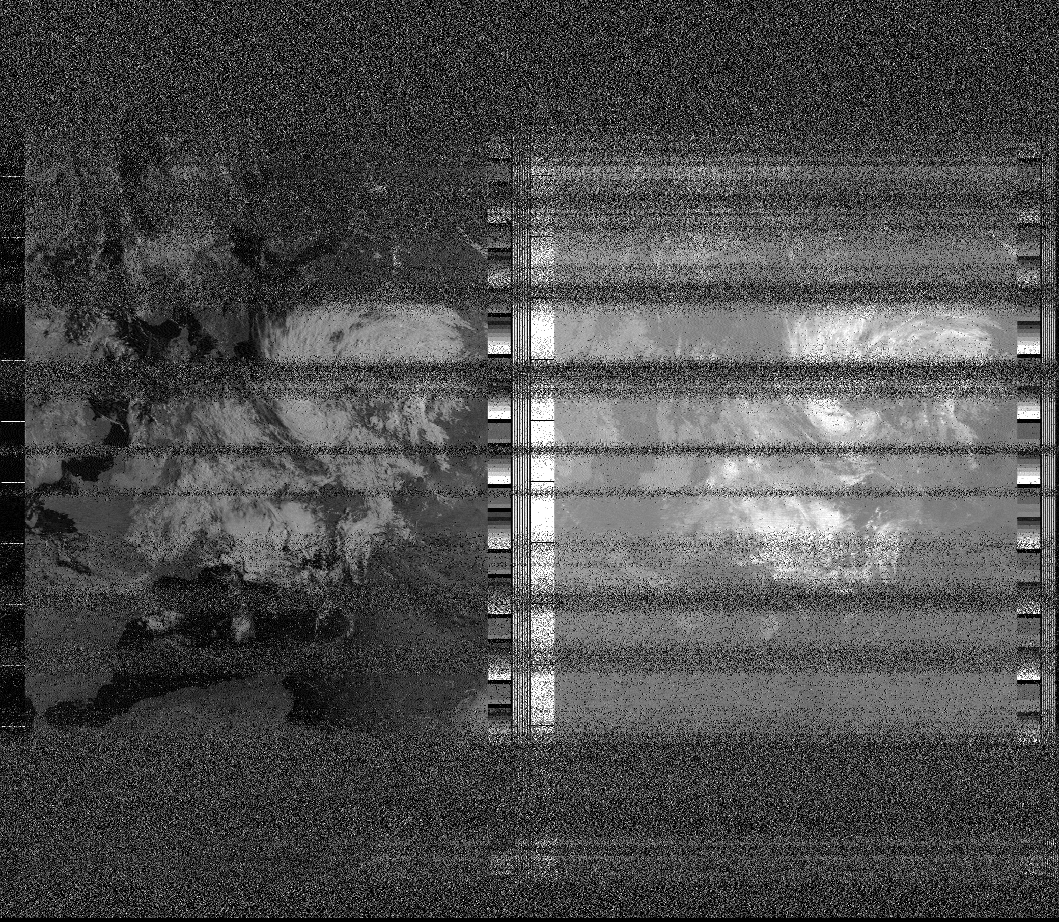 Pristine output with telemetry data withut cropping. Pristine images are
unenhanced, but normalised to produce images which represent,
as best as the software is able to, the original digital data. No attempt is made to temperature
normalise IR images. Disables gamma, sharpening, rotation, and other enhancements.