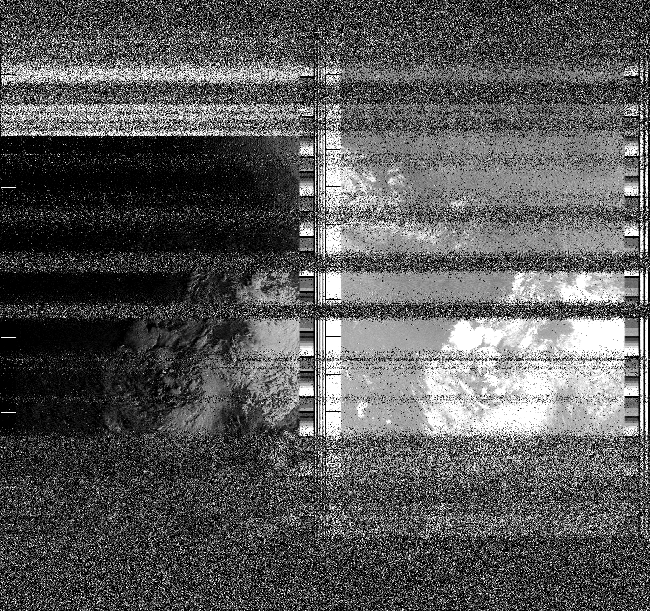 Pristine output with telemetry data withut cropping. Pristine images are
unenhanced, but normalised to produce images which represent,
as best as the software is able to, the original digital data. No attempt is made to temperature
normalise IR images. Disables gamma, sharpening, rotation, and other enhancements.