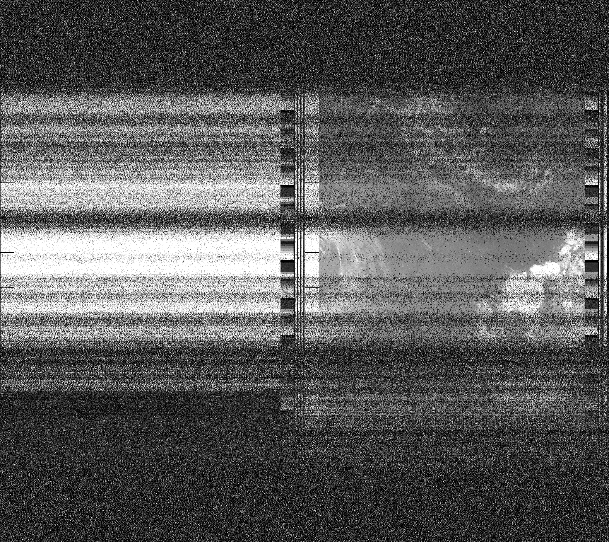 Pristine output with telemetry data withut cropping. Pristine images are
unenhanced, but normalised to produce images which represent,
as best as the software is able to, the original digital data. No attempt is made to temperature
normalise IR images. Disables gamma, sharpening, rotation, and other enhancements.